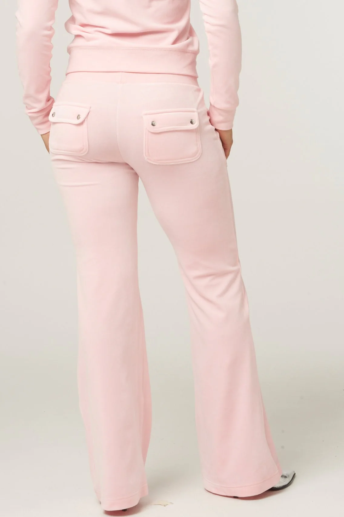 ALMOND BLOSSOM LOW RISE FLARE CLASSIC VELOUR TRACK PANT - Image 8