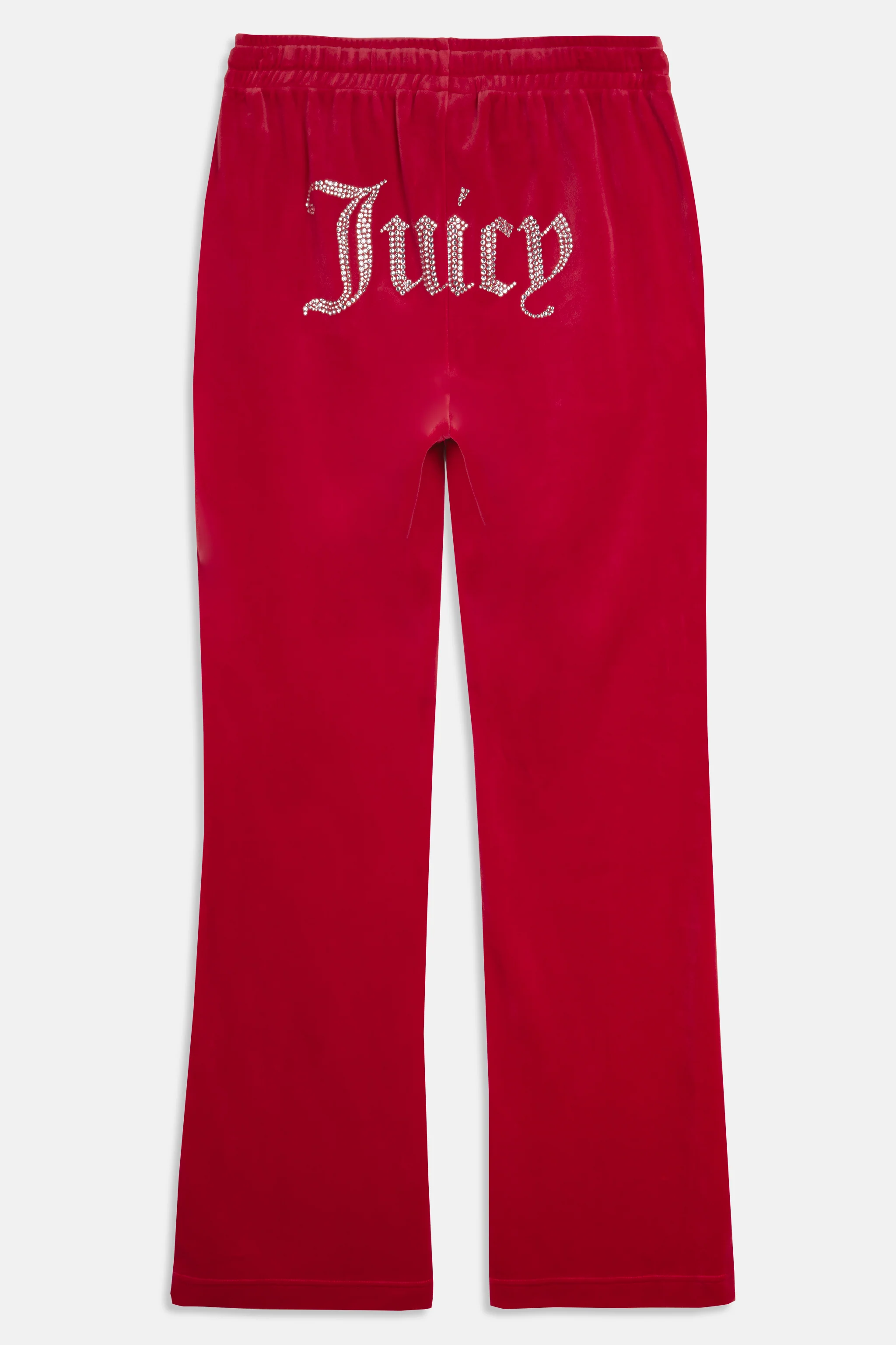 ASTOR RED VELOUR DIAMANTÉ TRACKSUIT BOTTOM - Image 9
