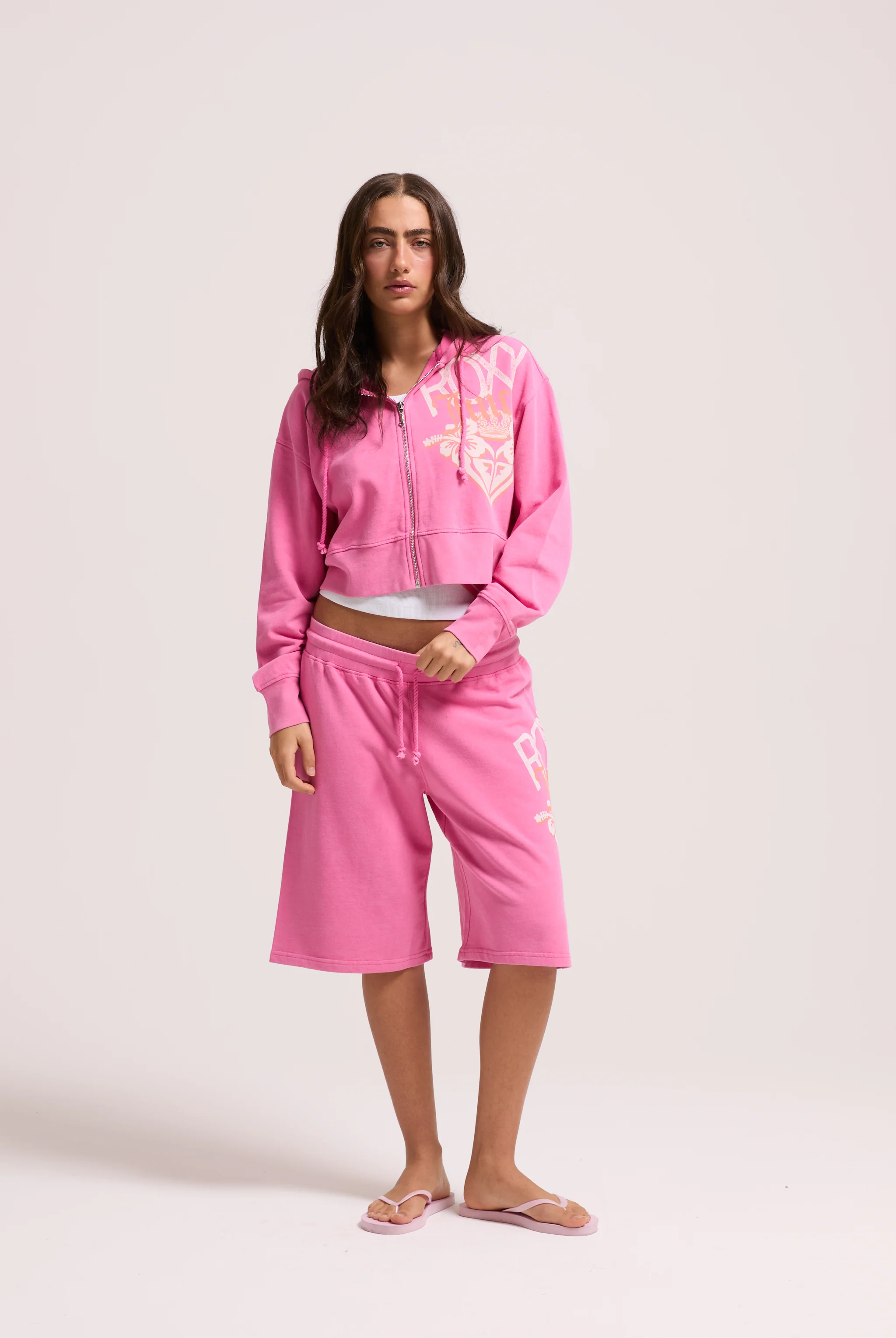 AZALEA PINK ROXY x JUICY COUTURE RELAXED JORTS - Image 2