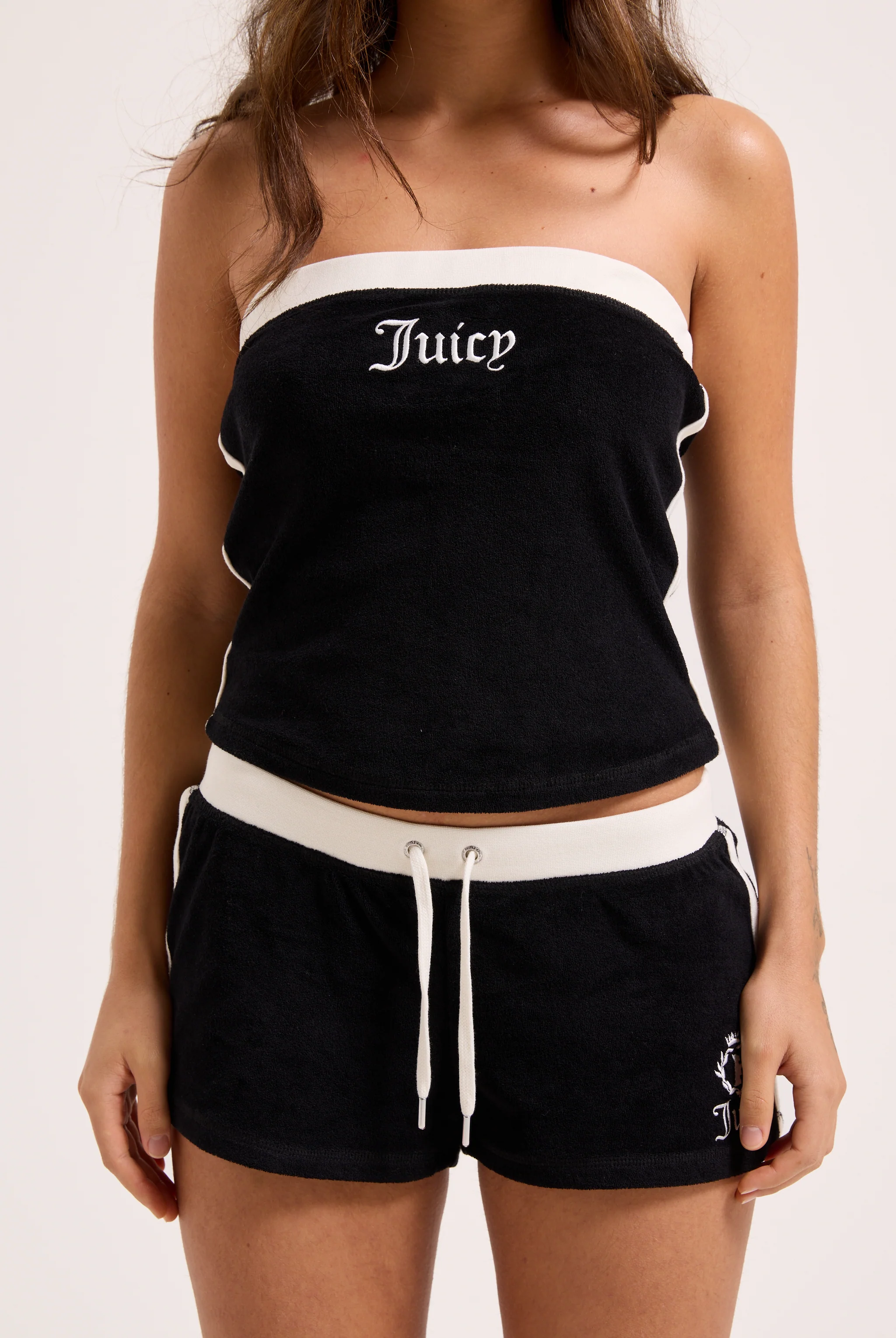 BLACK CONTRAST TERRY BANDEAU - Image 3