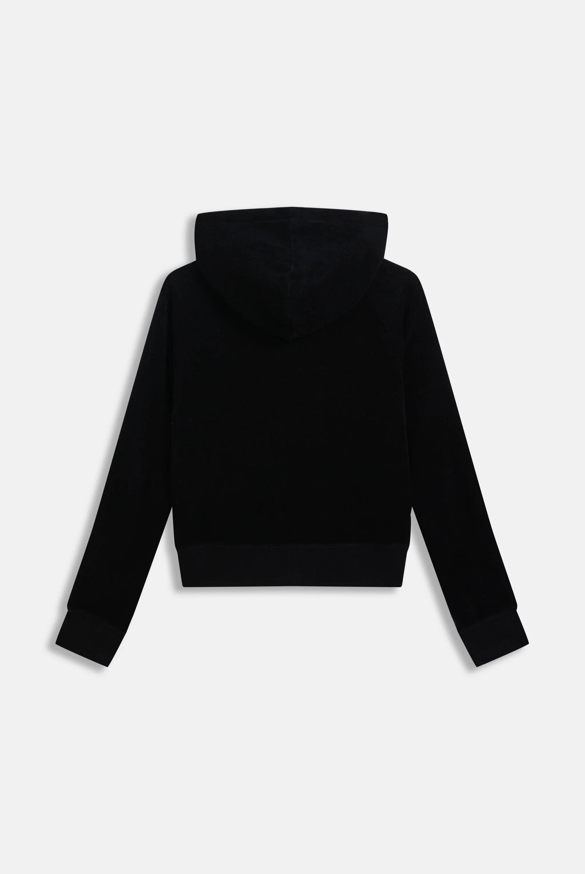 BLACK APPLIQUE TERRY SHRUNKEN HOODIE - Image 6