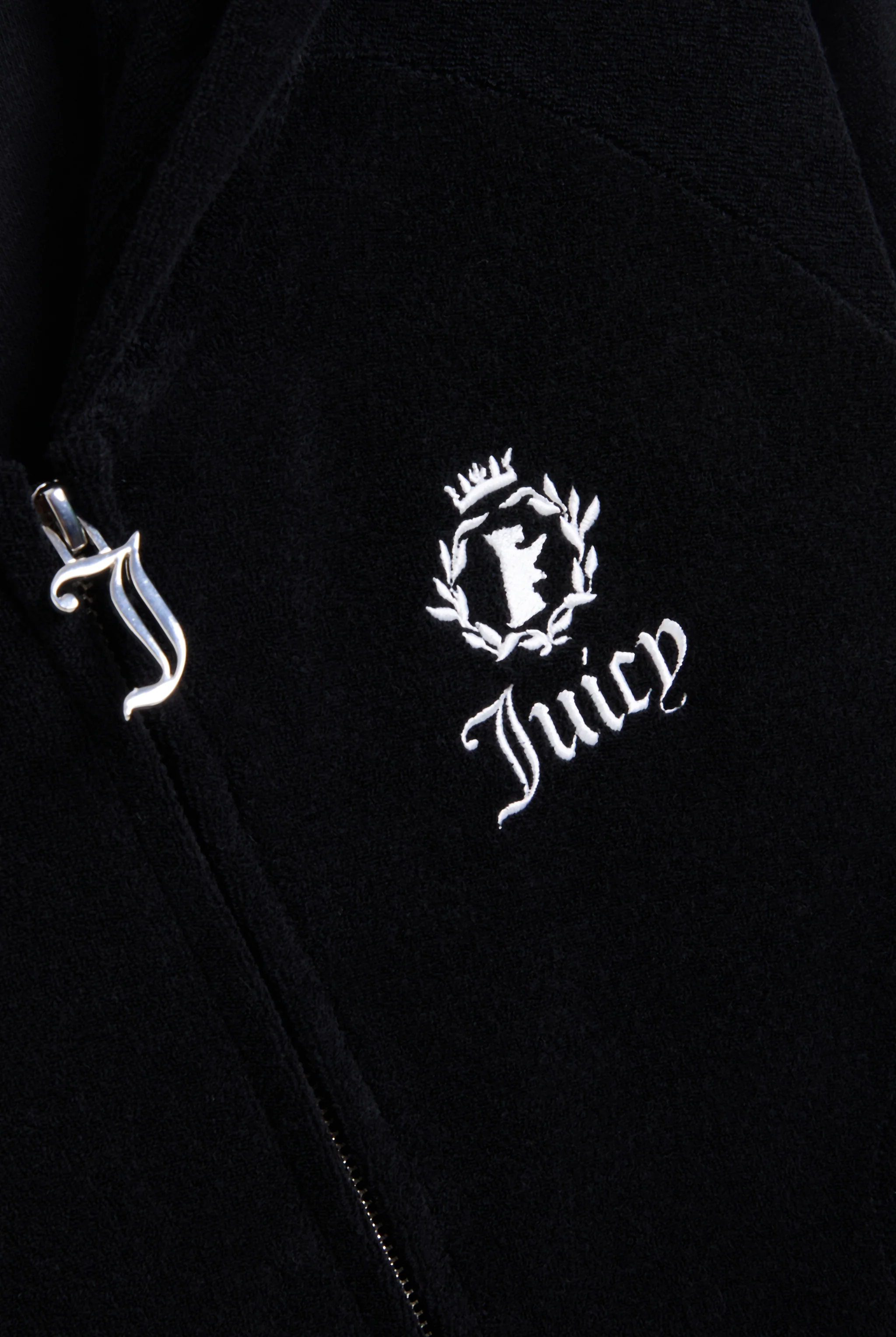 BLACK APPLIQUE TERRY SHRUNKEN HOODIE - Image 7