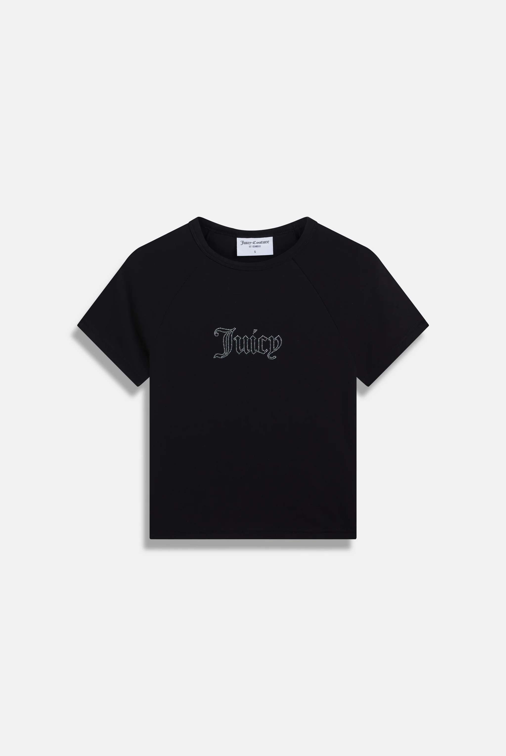 BLACK RAGLAN DIAMANTÉ BABY TEE - Image 2