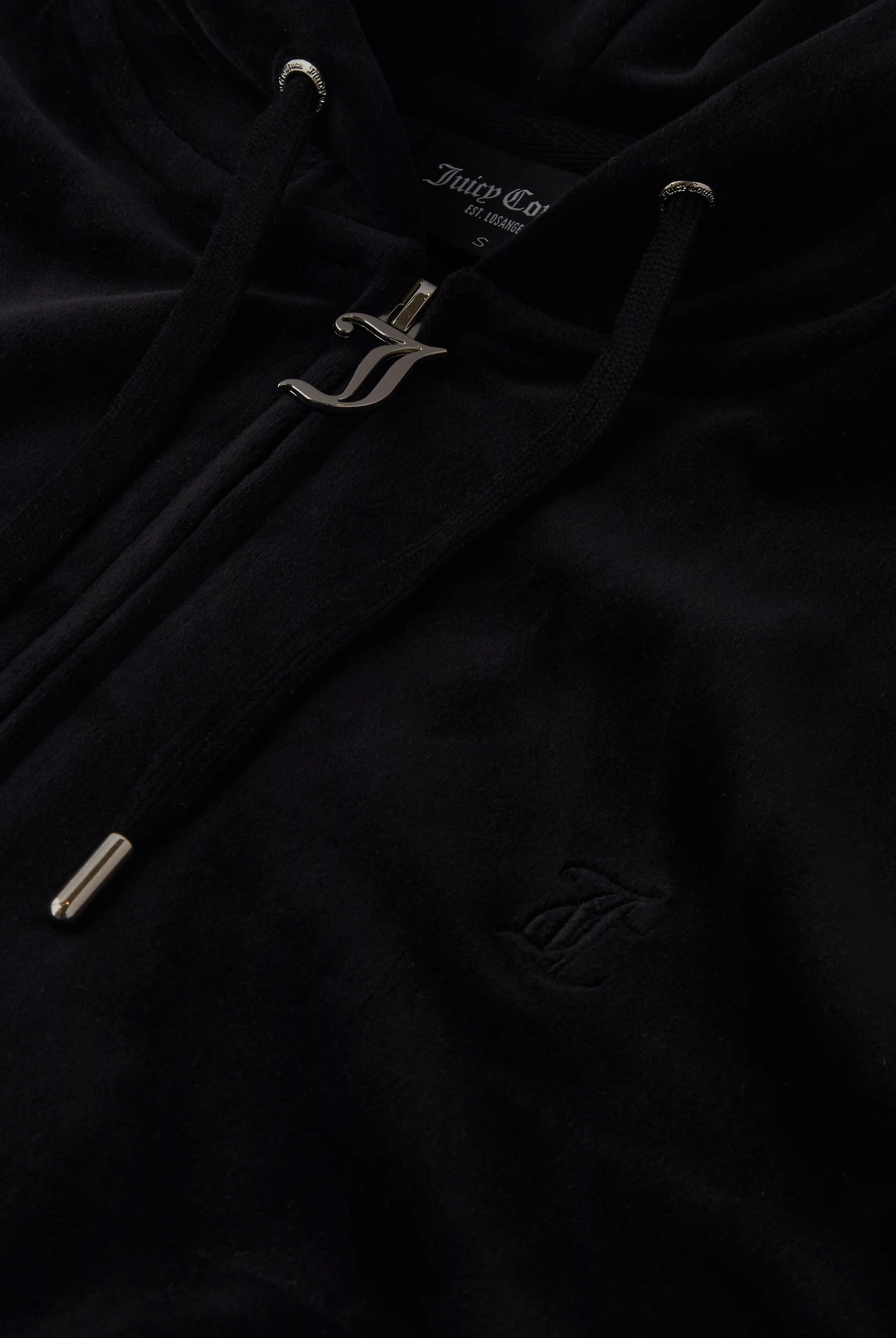 BLACK CLASSIC VELOUR OVERSIZED HOODIE - Image 8