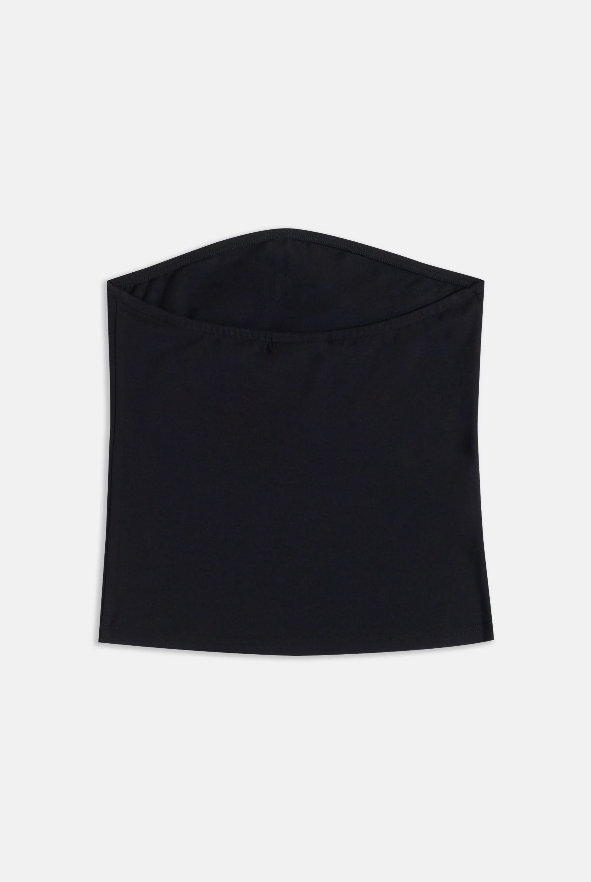 BLACK DIAMANTÉ JERSEY LONG BANDEAU TOP - Image 4