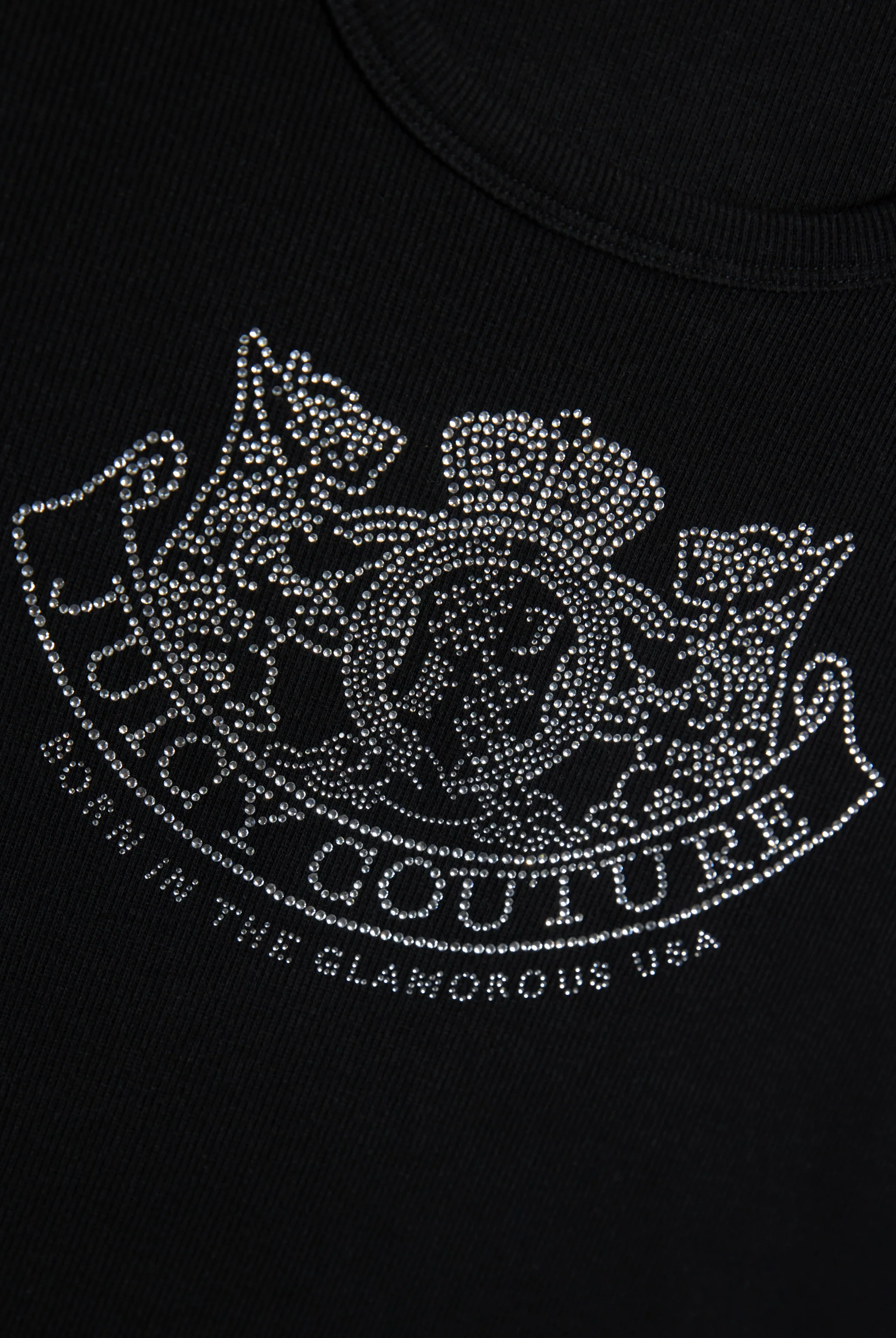 BLACK DIAMANTÉ DOG CREST VEST - Image 4