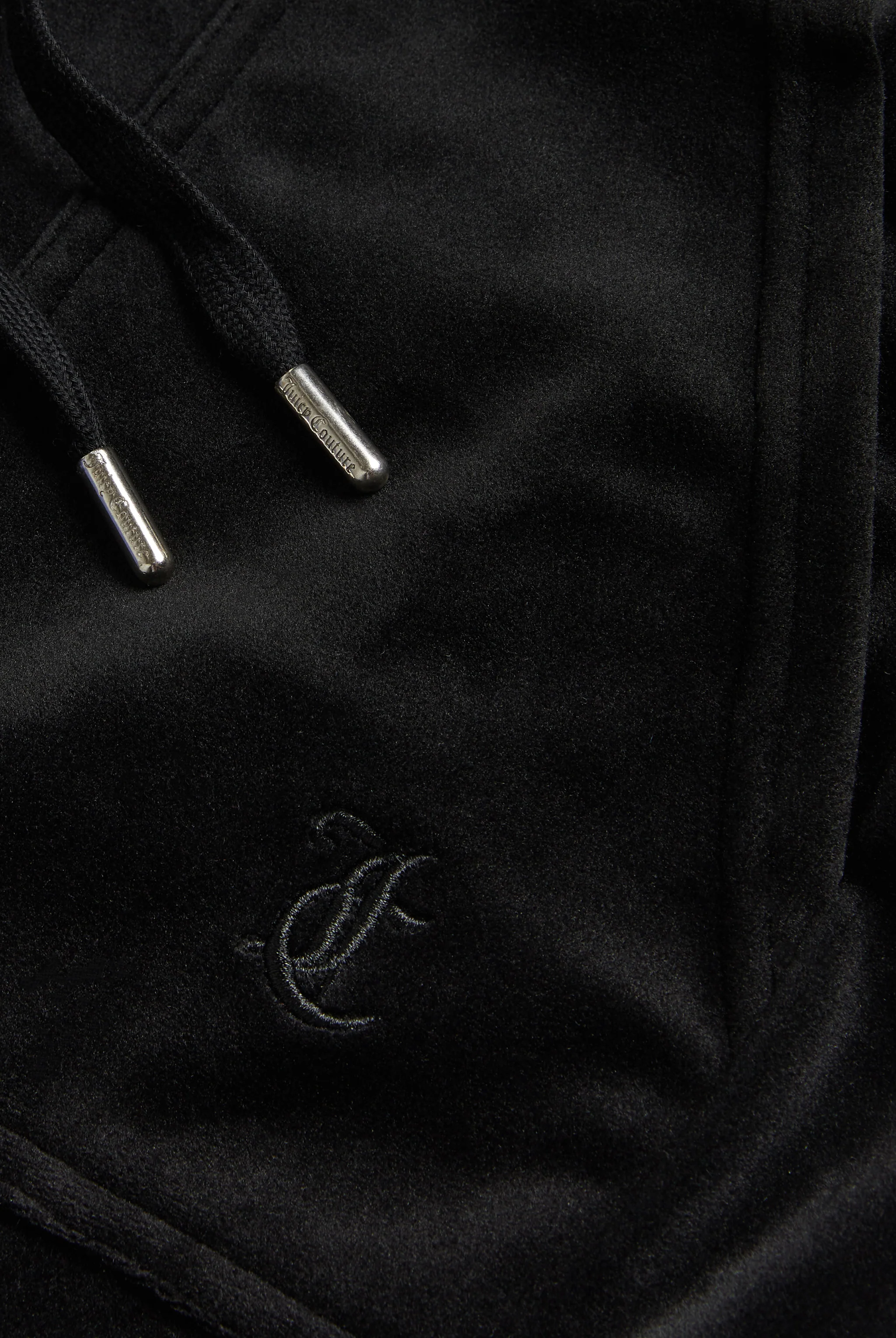BLACK LOW RISE FLARE POCKET CLASSIC VELOUR TRACK PANT - Image 10