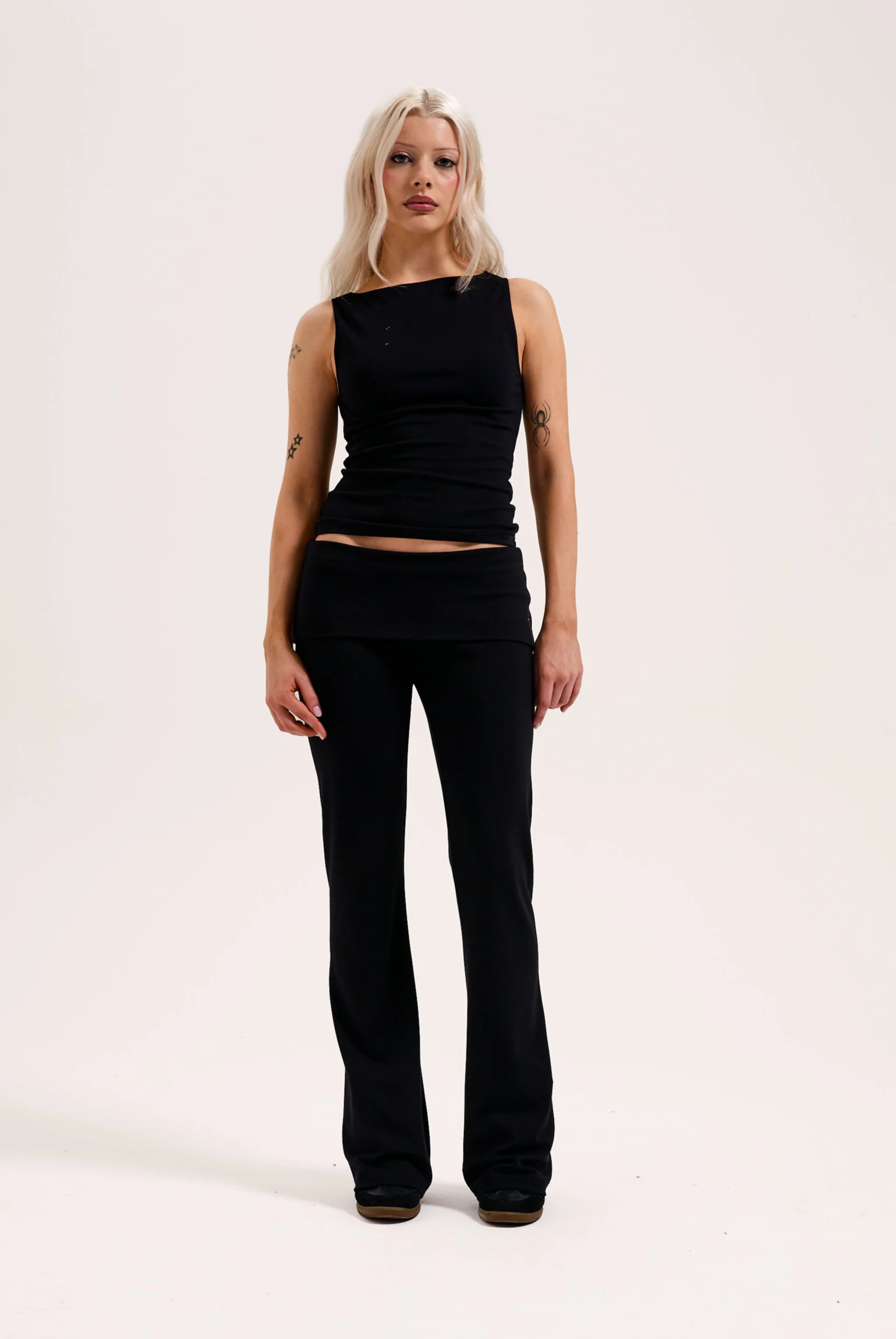 BLACK MODAL DIAMANTÉ BOATNECK TOP - Image 4