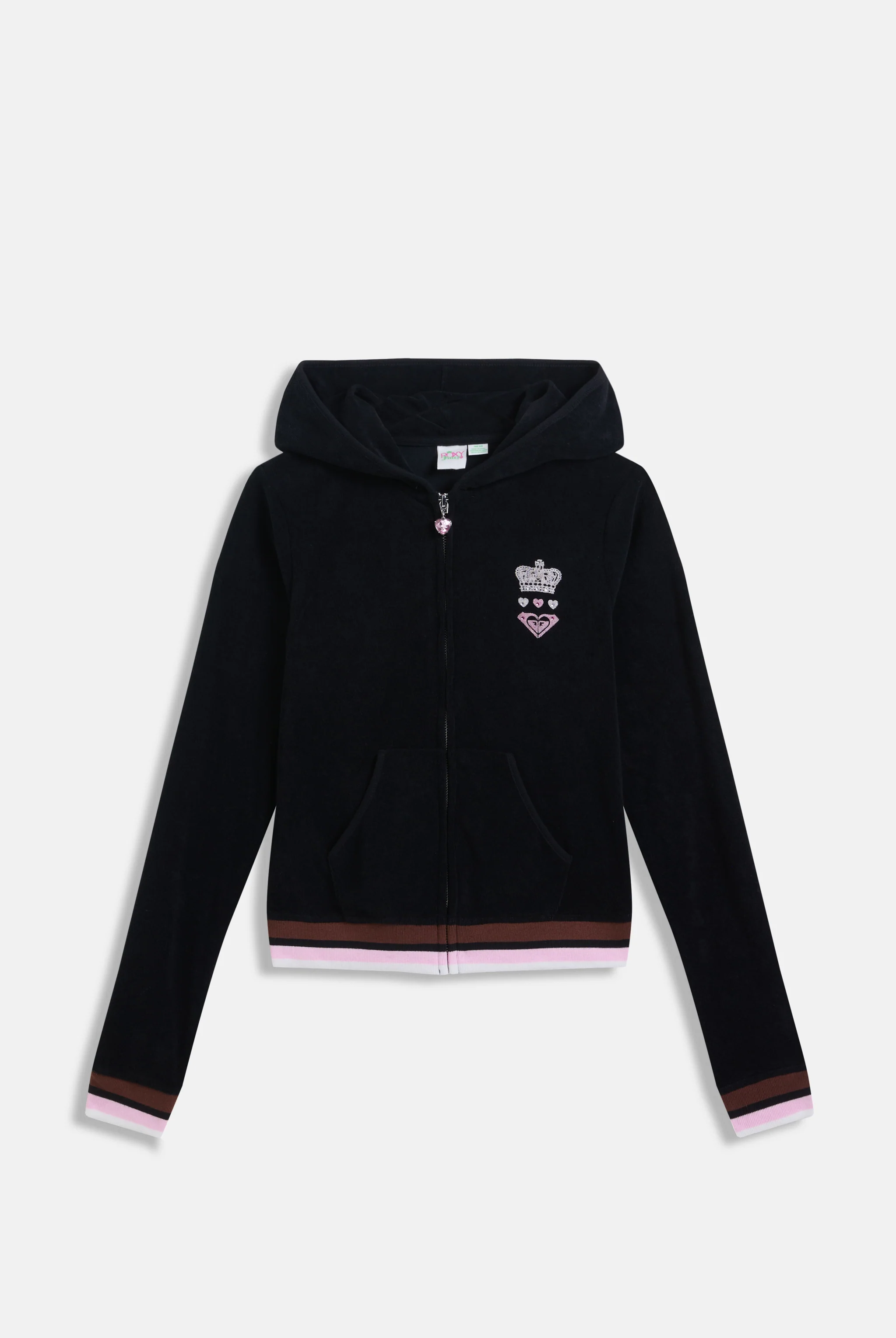 BLACK ROXY x JUICY COUTURE TERRY TOWELLING HOODIE - Image 4