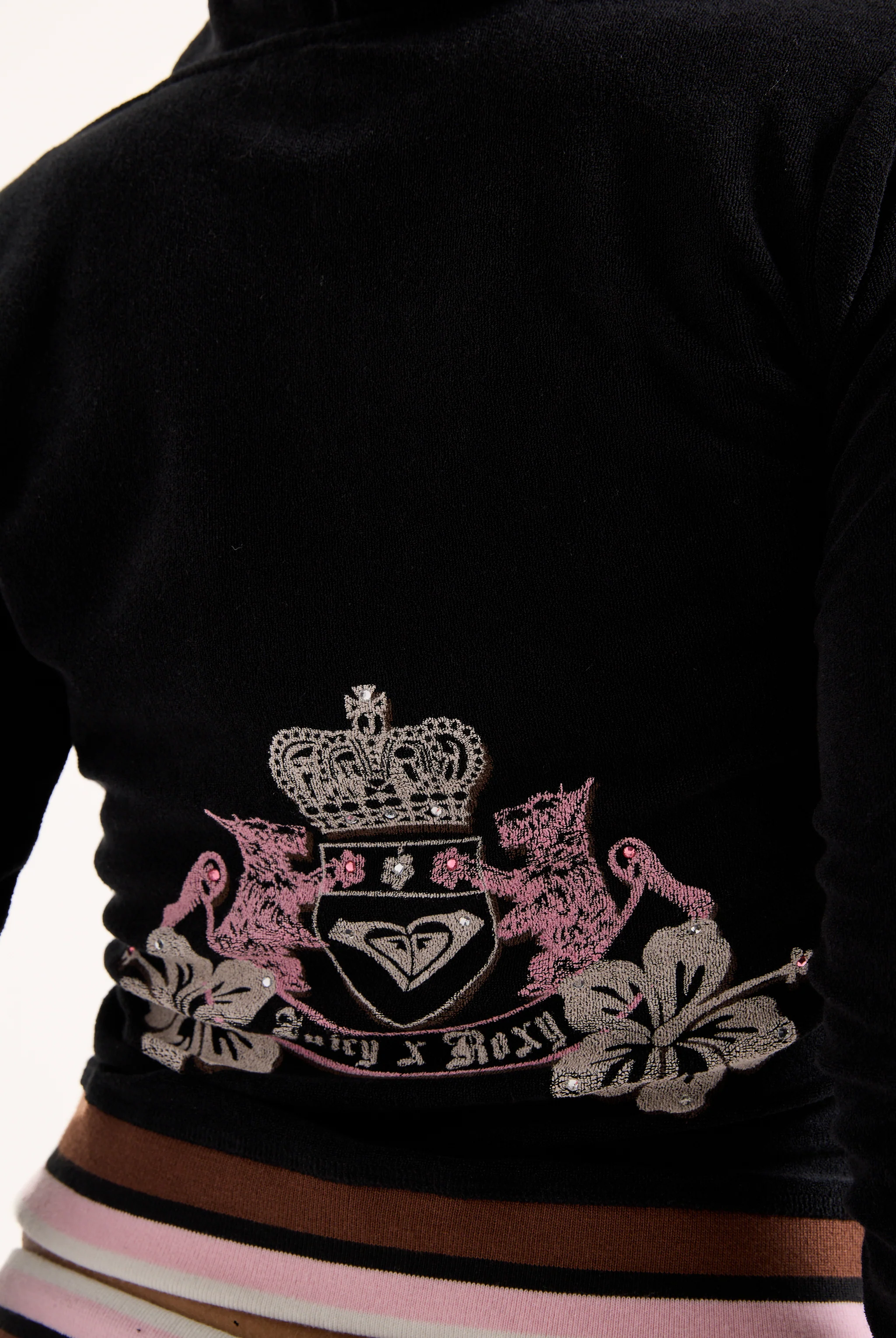 BLACK ROXY x JUICY COUTURE TERRY TOWELLING HOODIE - Image 9