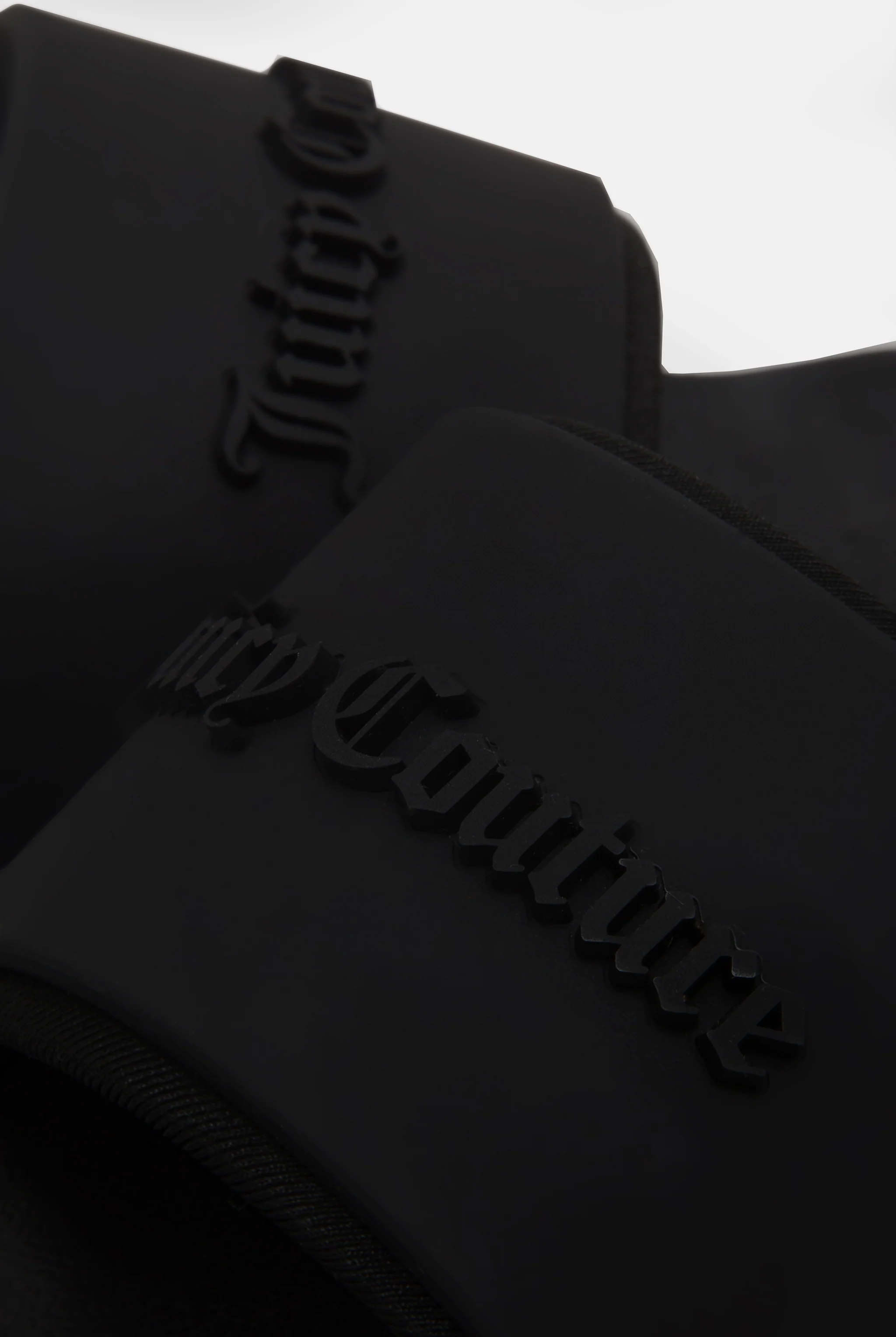 BLACK STACKED EMBOSSED SLIDERS - Image 4