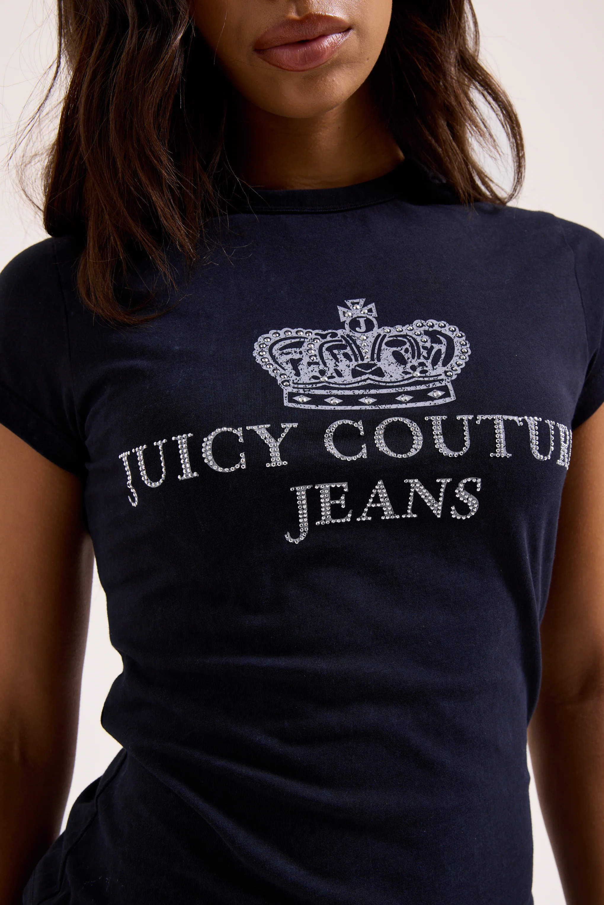 BLACK WASHED JUICY COUTURE JEANS LONGLINE TEE - Image 5