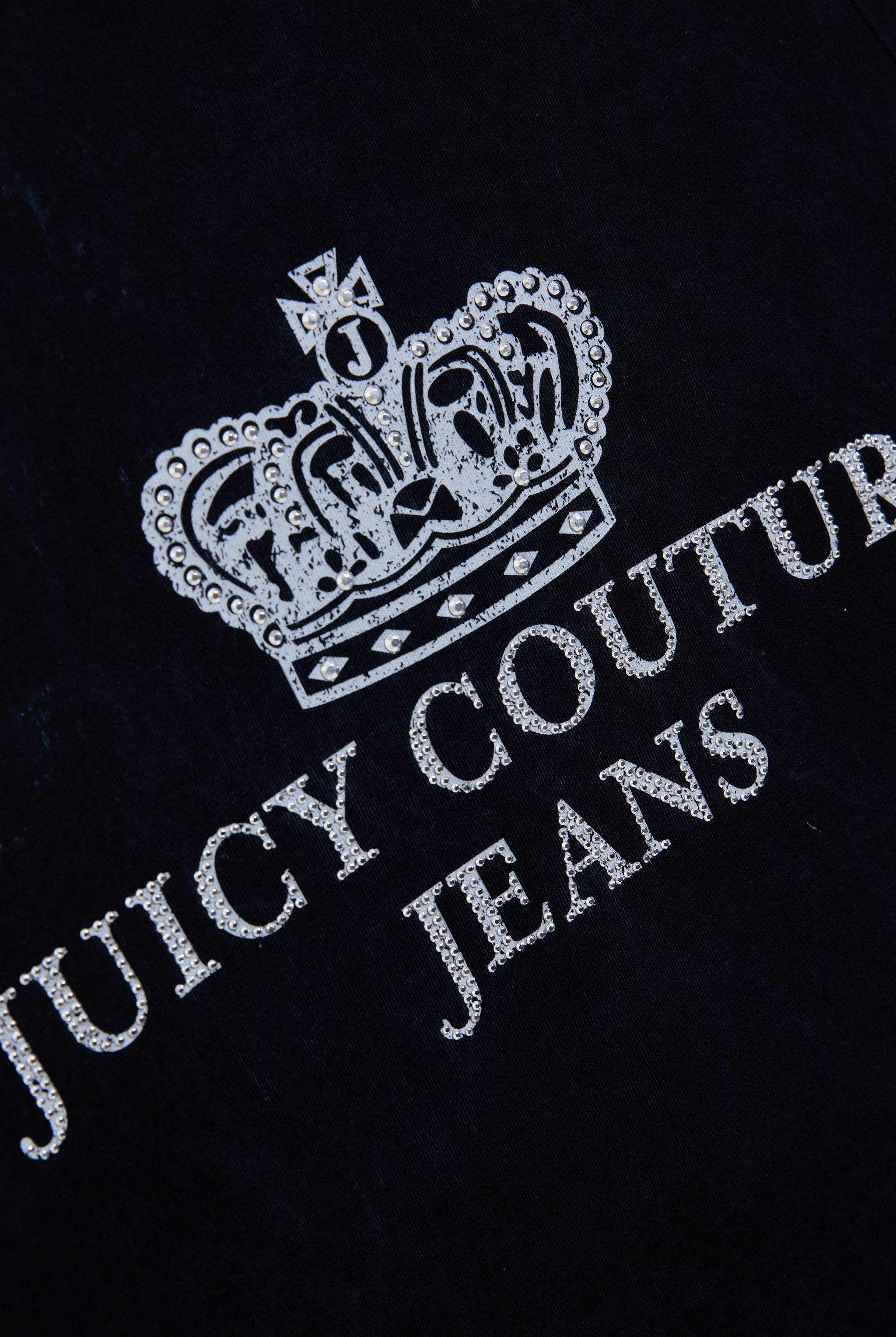 BLACK WASHED JUICY COUTURE JEANS LONGLINE TEE - Image 8