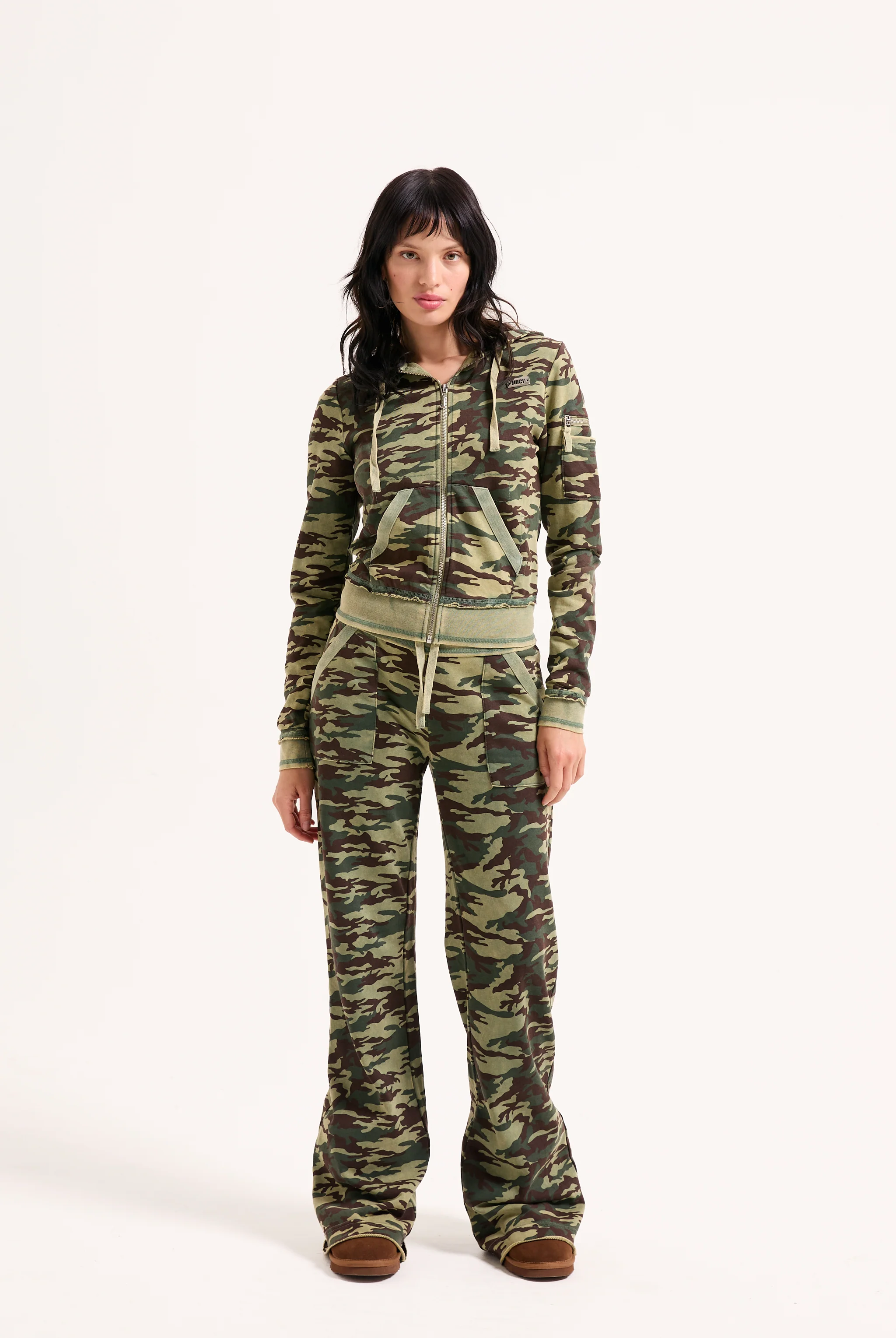 CAMO PRINT WASHED COTTON HOODIE - Image 6