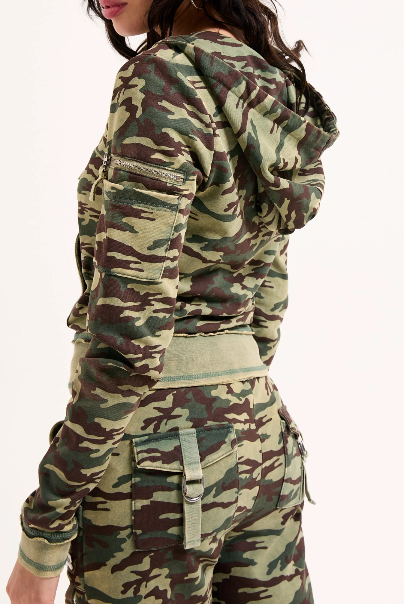 CAMO PRINT WASHED COTTON HOODIE - Image 7