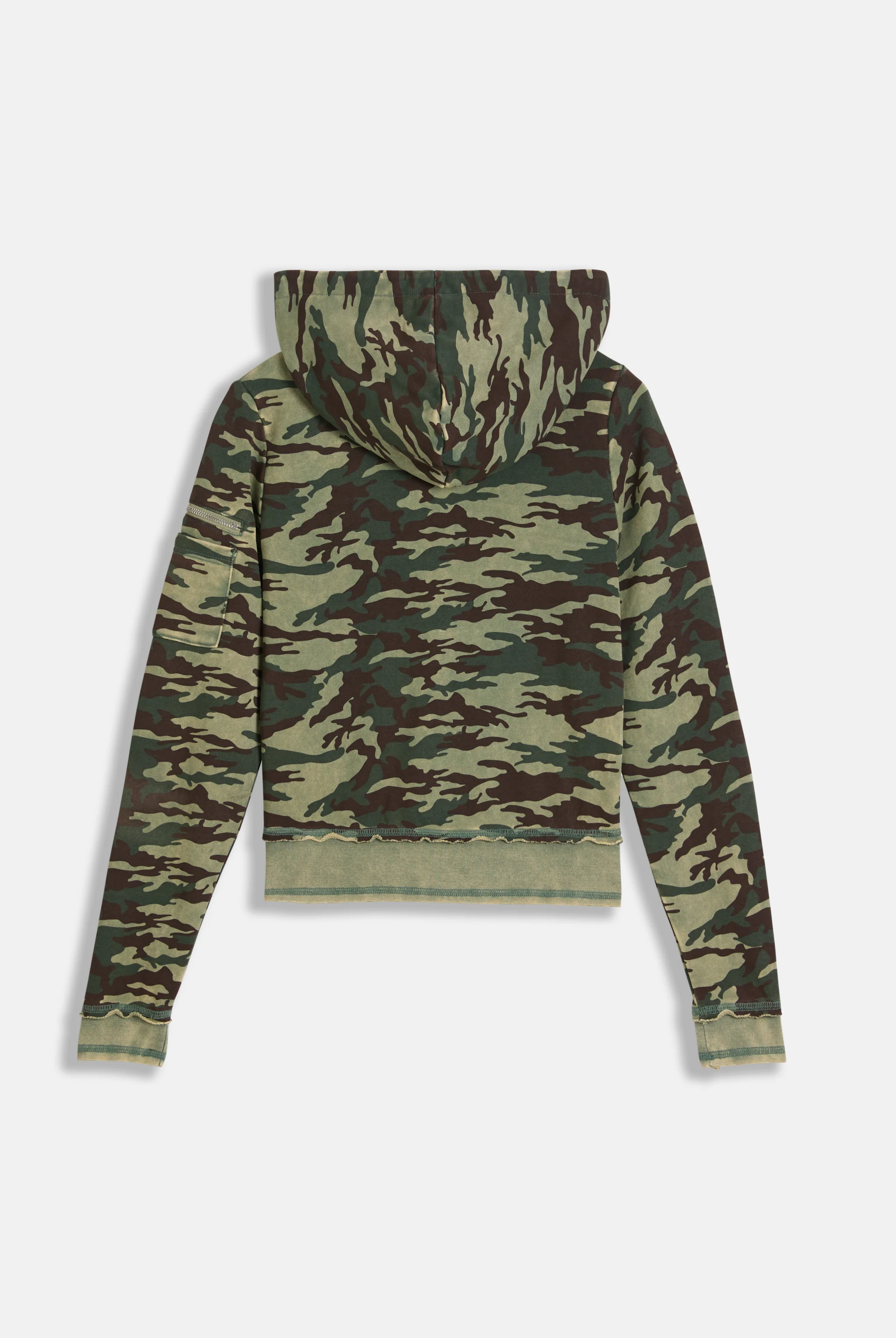 CAMO PRINT WASHED COTTON HOODIE - Image 9