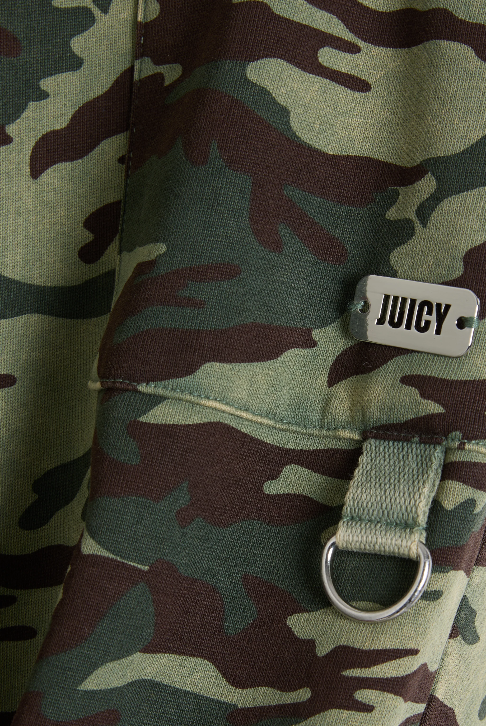 CAMO PRINT WASHED COTTON LOW RISE TRACK BOTTOMS - Image 6