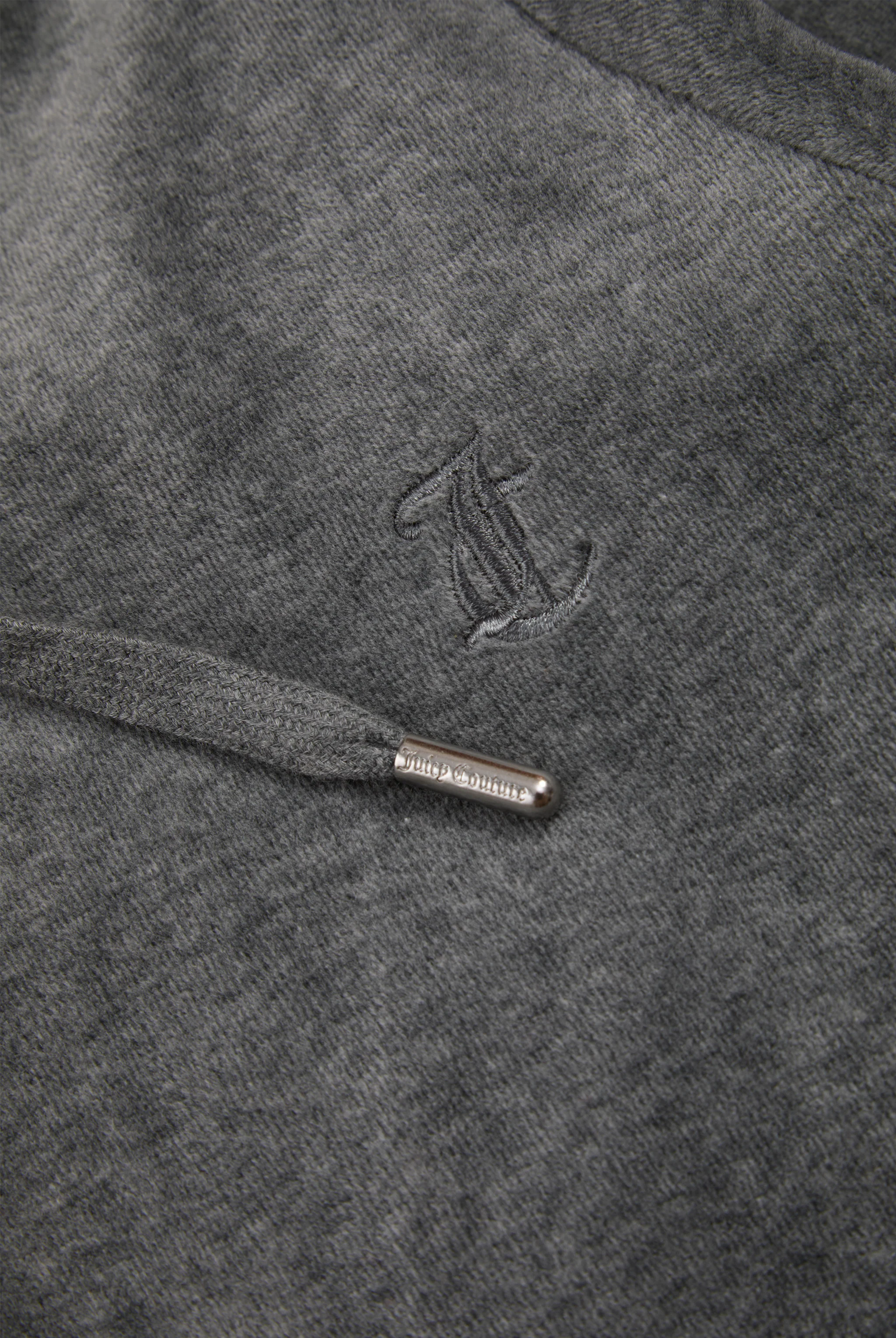 CHARCOAL MARL COTTON VELOUR ROBERTSON HOODIE - Image 10