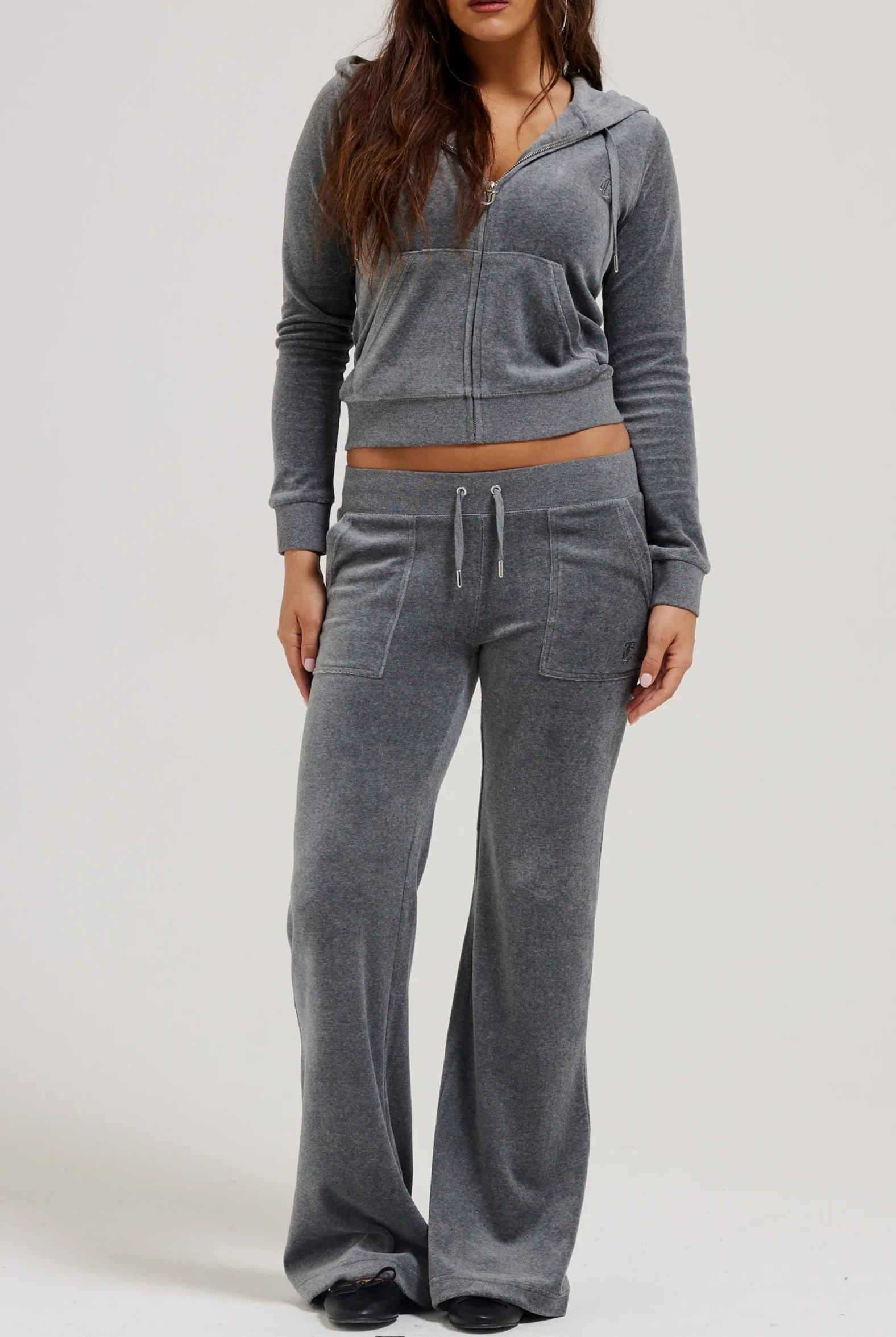 CHARCOAL MARL COTTON VELOUR ROBERTSON HOODIE - Image 7