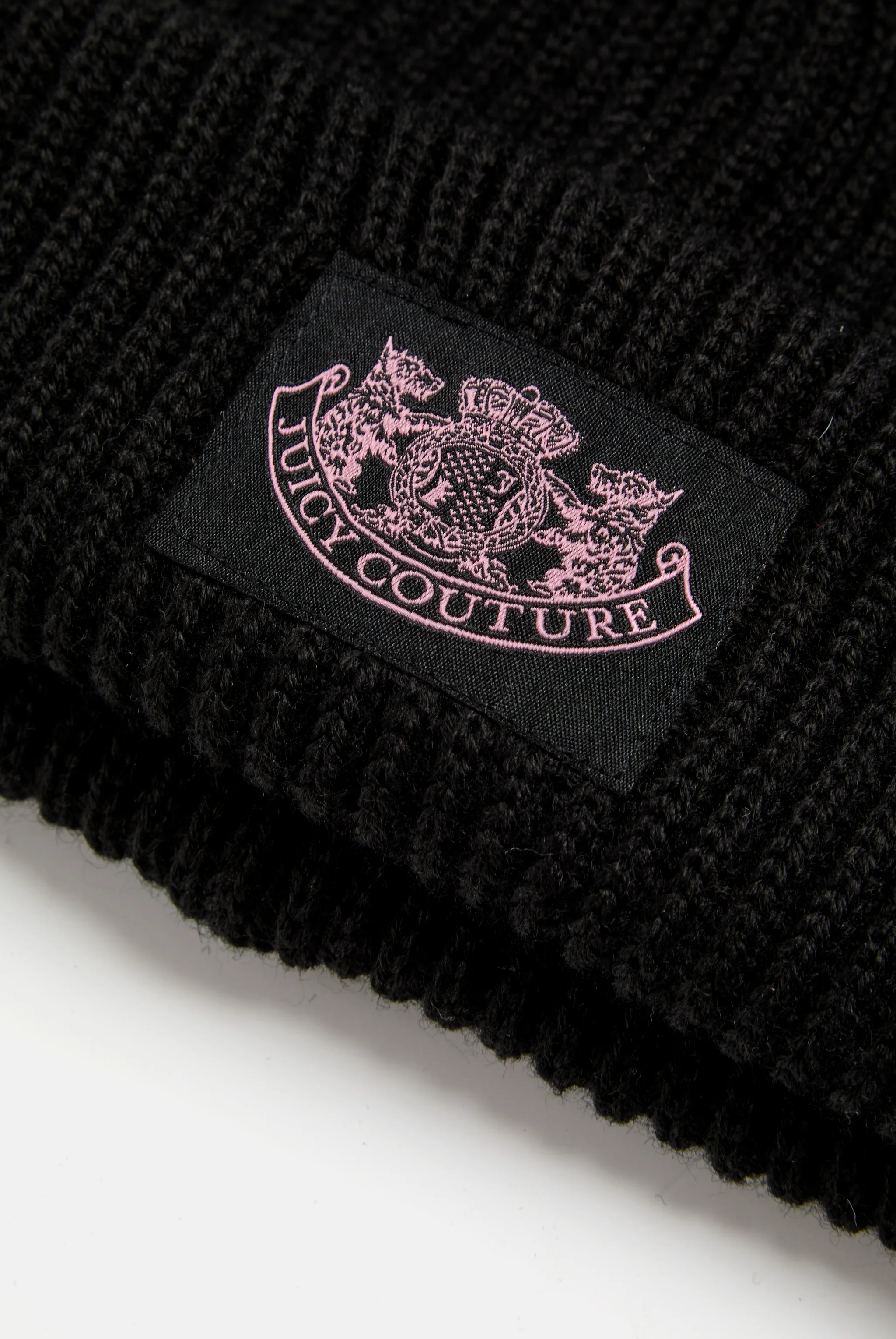 BLACK CREST SCARF / BEANIE SET - Image 2