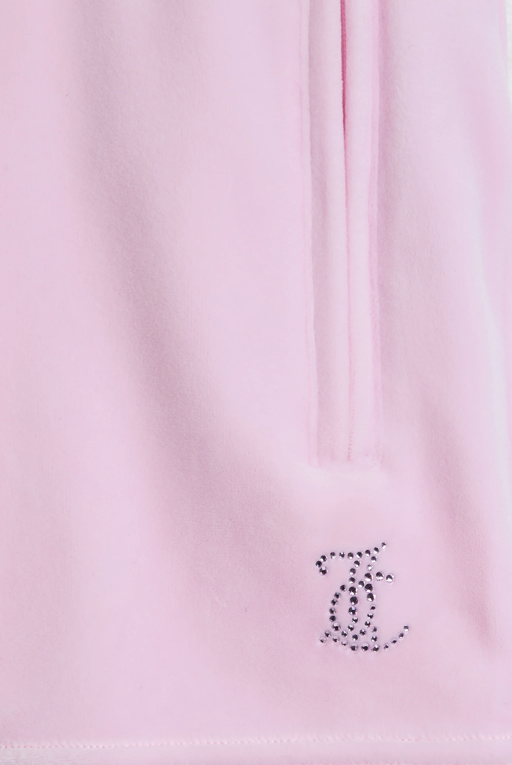 CHERRY BLOSSOM VELOUR OUTLINE DIAMANTÉ TRACK SHORTS - Image 5