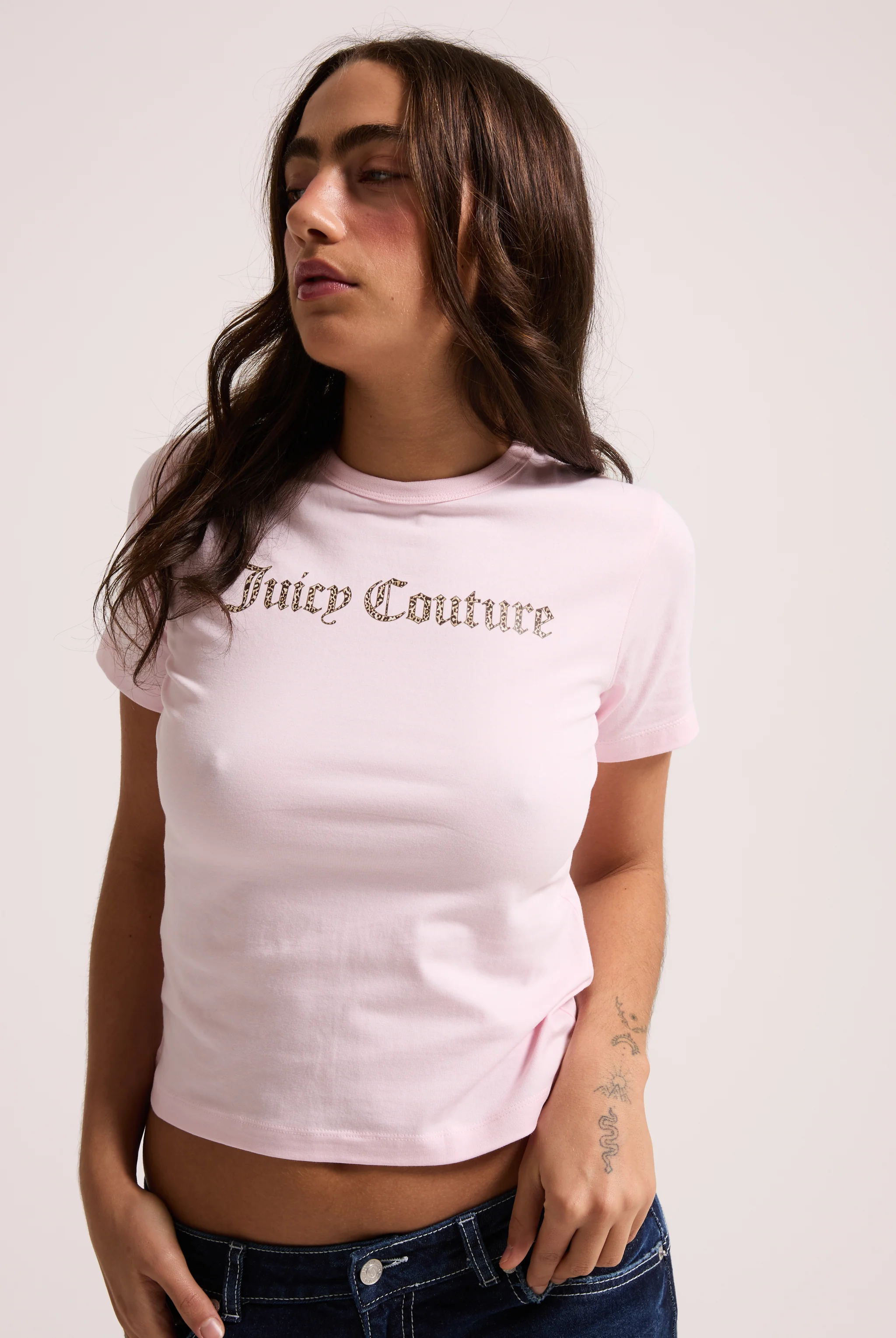 CHERRY BLOSSOM LEOPARD LOGO BABY TEE - Image 3
