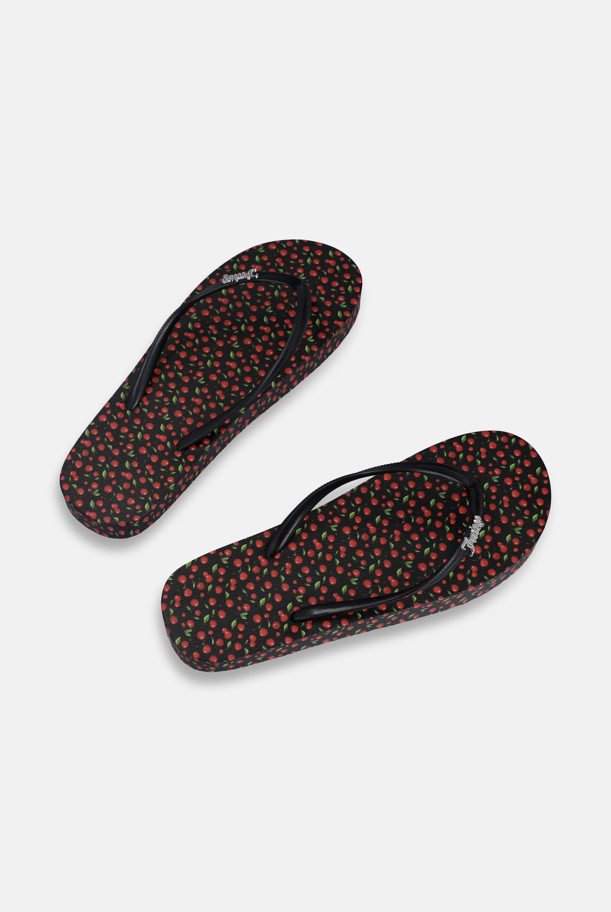 BLACK CHERRY PRINT PLATFORM FLIP FLOP - Image 6