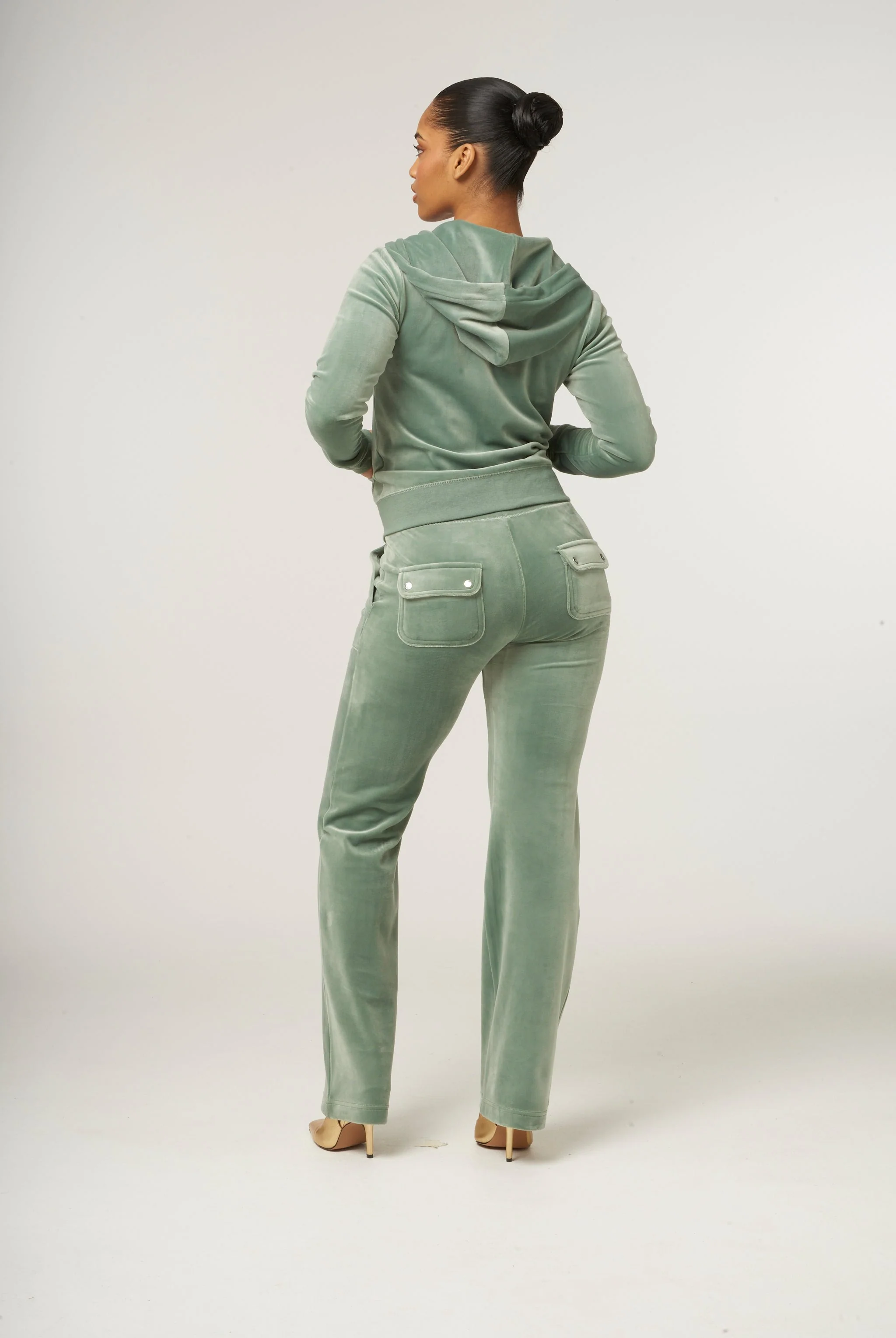 CHINOIS GREEN CLASSIC VELOUR ROBERTSON HOODIE - Image 3