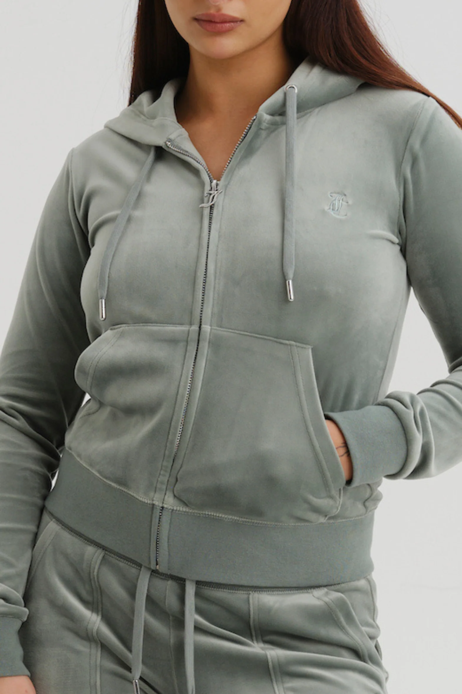 CHINOIS GREEN CLASSIC VELOUR ROBERTSON HOODIE - Image 4