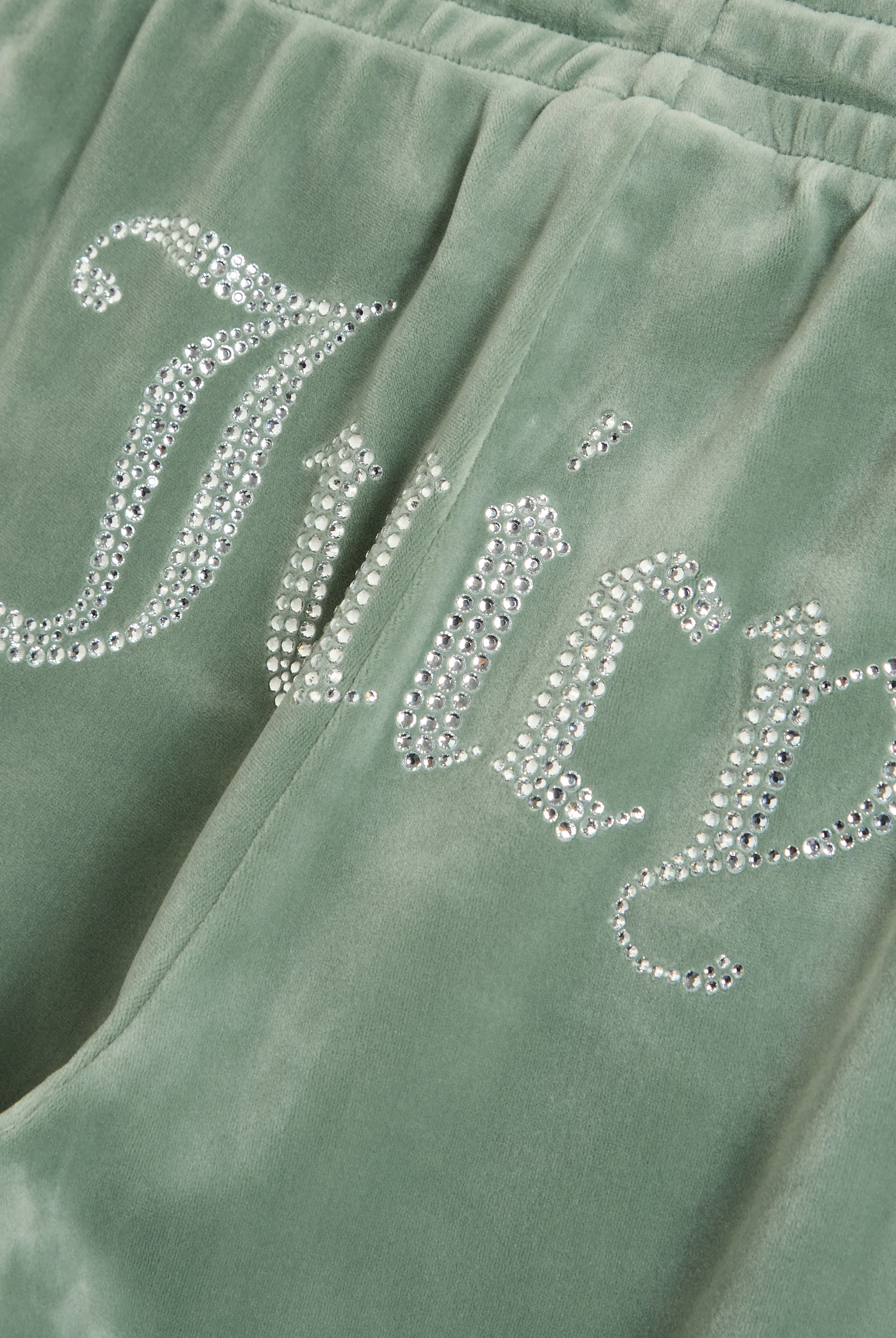 CHINOIS GREEN VELOUR DIAMANTÉ TRACKSUIT BOTTOM - Image 7