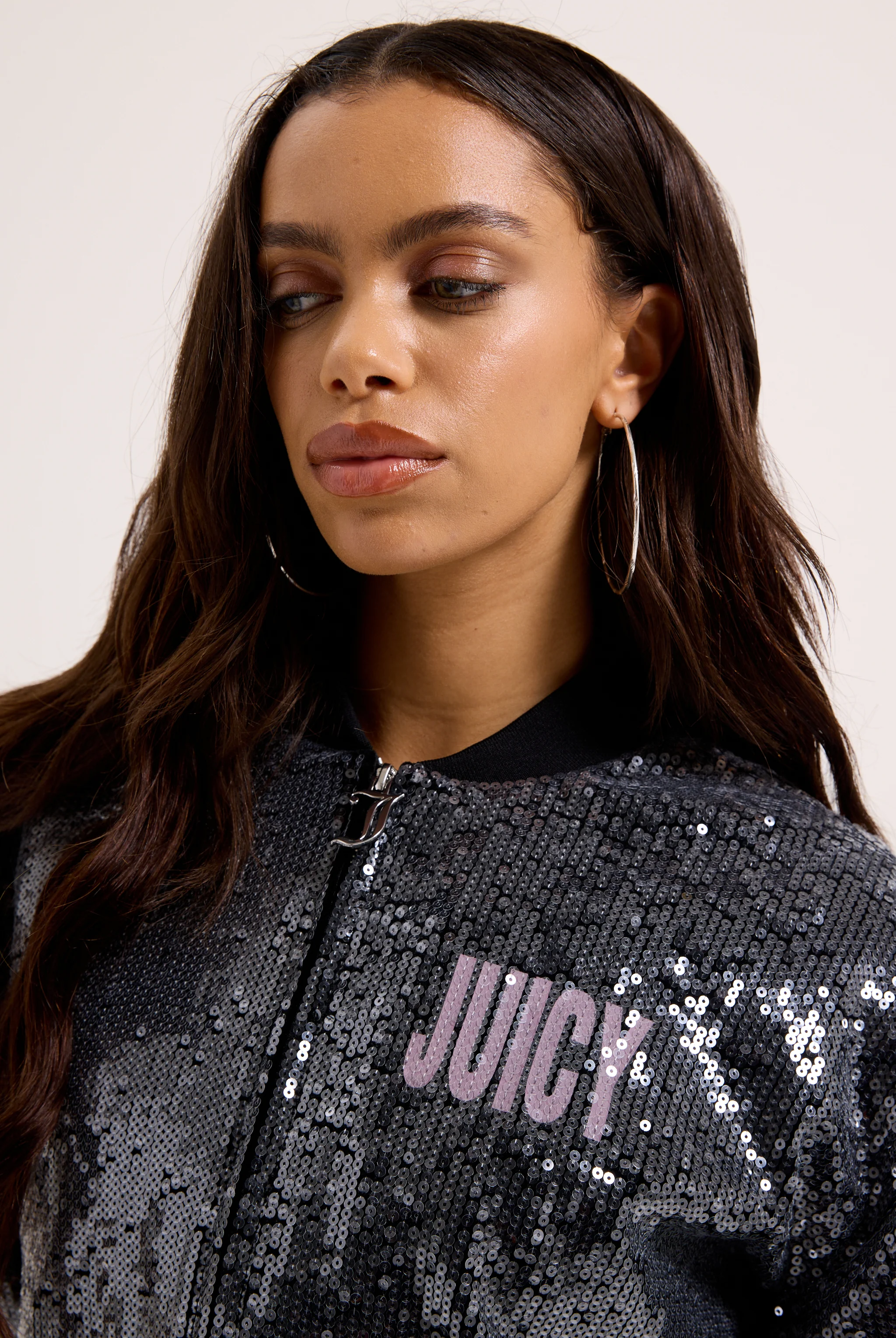 CHOOSE JUICY SEQUIN CROPPED BOMBER - Image 5