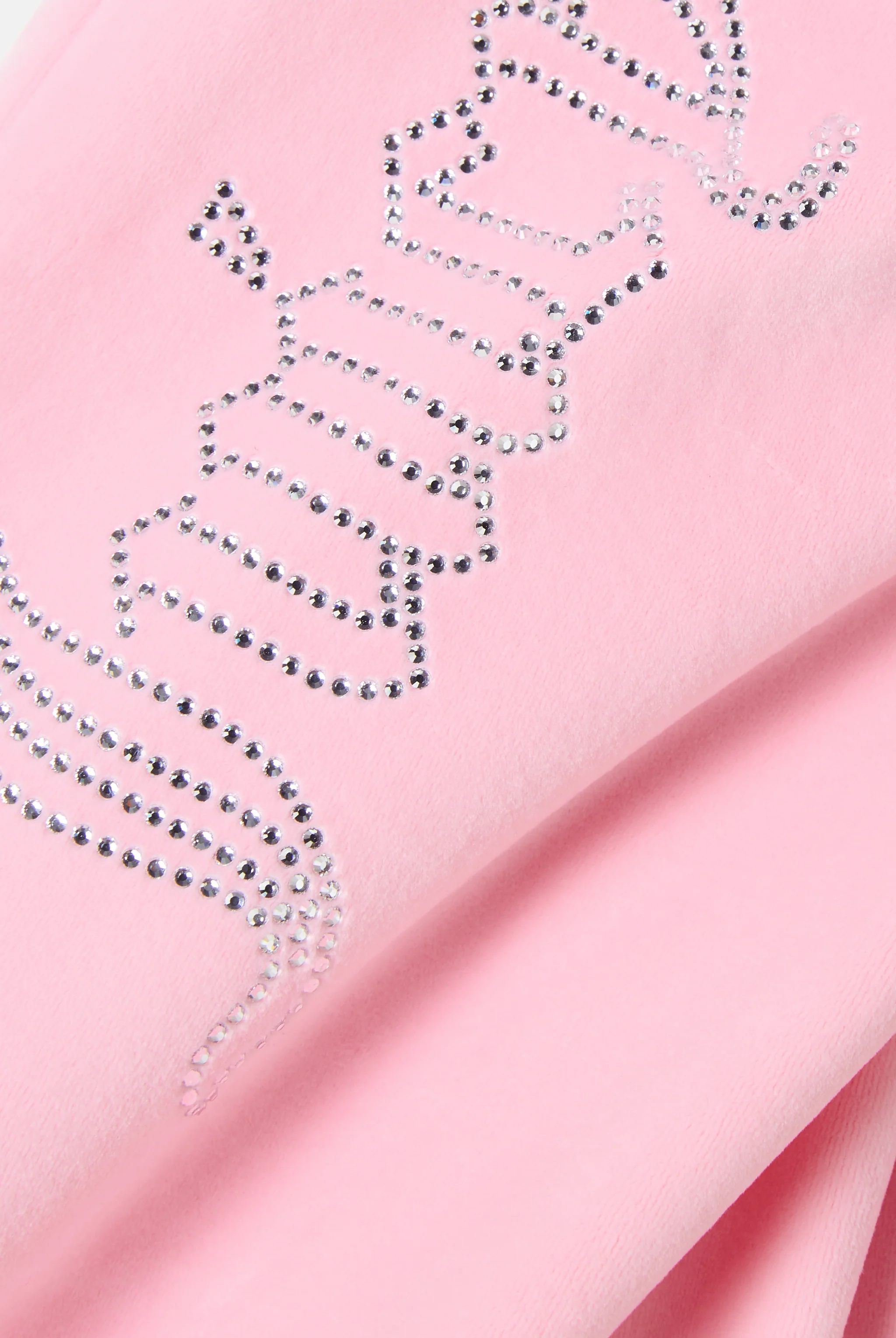 JUICY PINK OUTLINE DIAMANTÉ CLASSIC VELOUR LOW RISE PANT - Image 4
