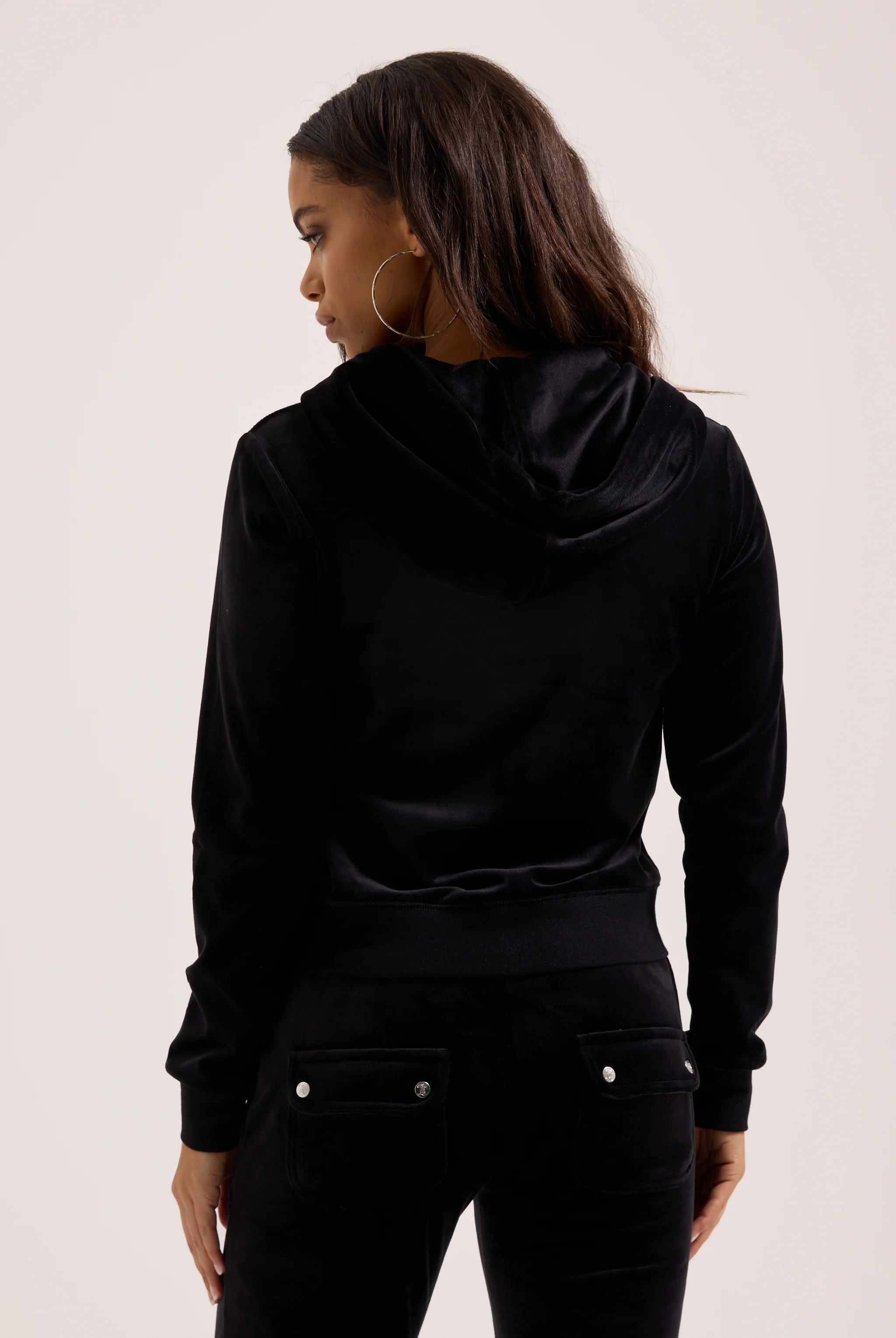 BLACK CLASSIC VELOUR ROBERTSON HOODIE - Image 9