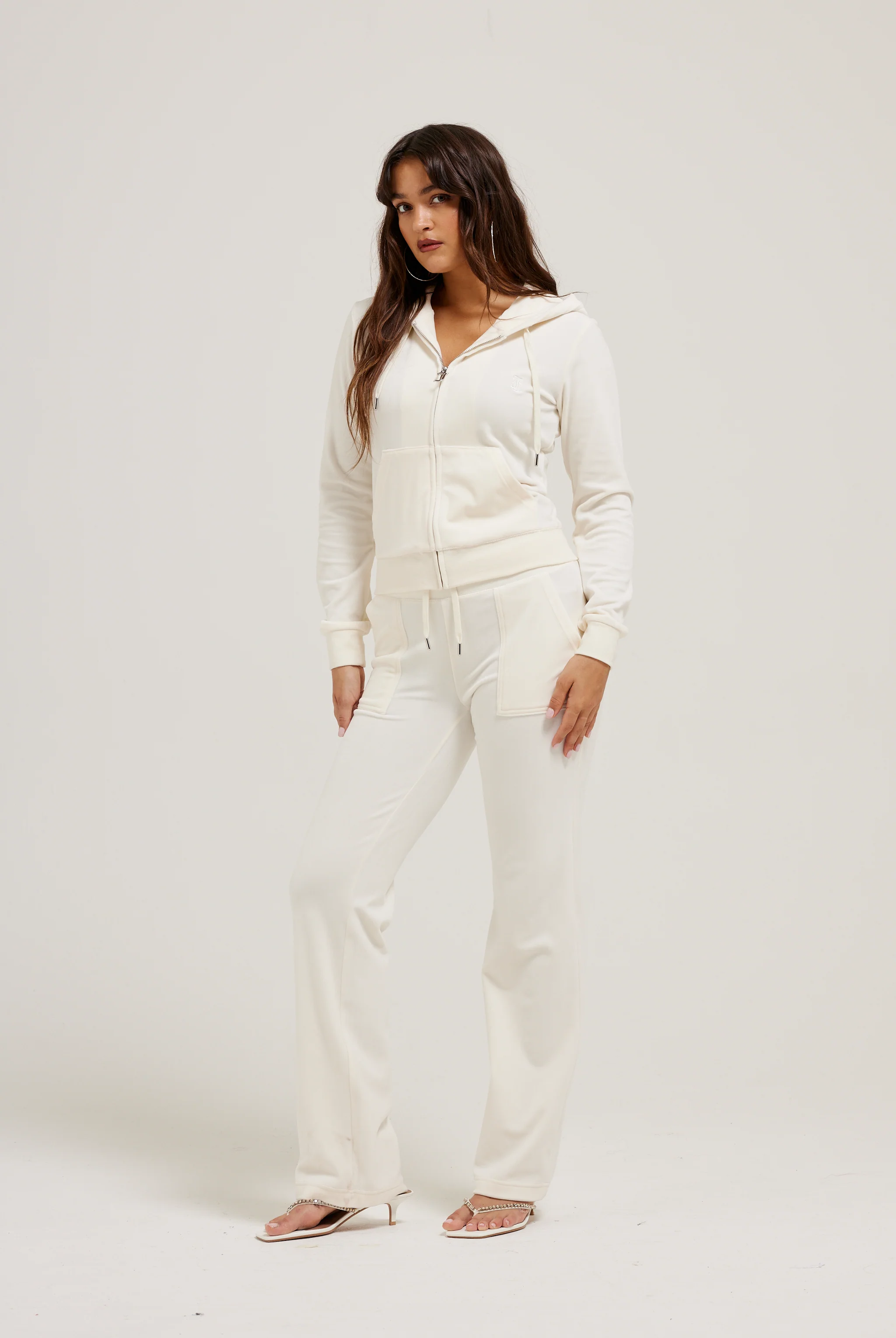 CREAM CLASSIC VELOUR ROBERTSON HOODIE - Image 6