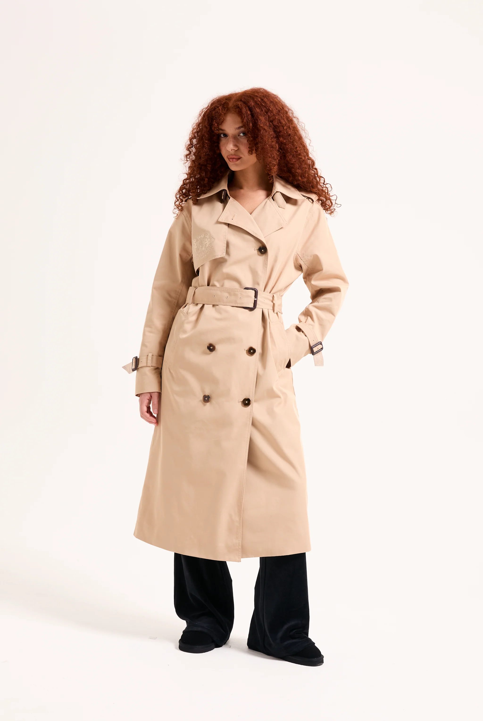 CAMEL COTTON TWILL TRENCH COAT - Image 5