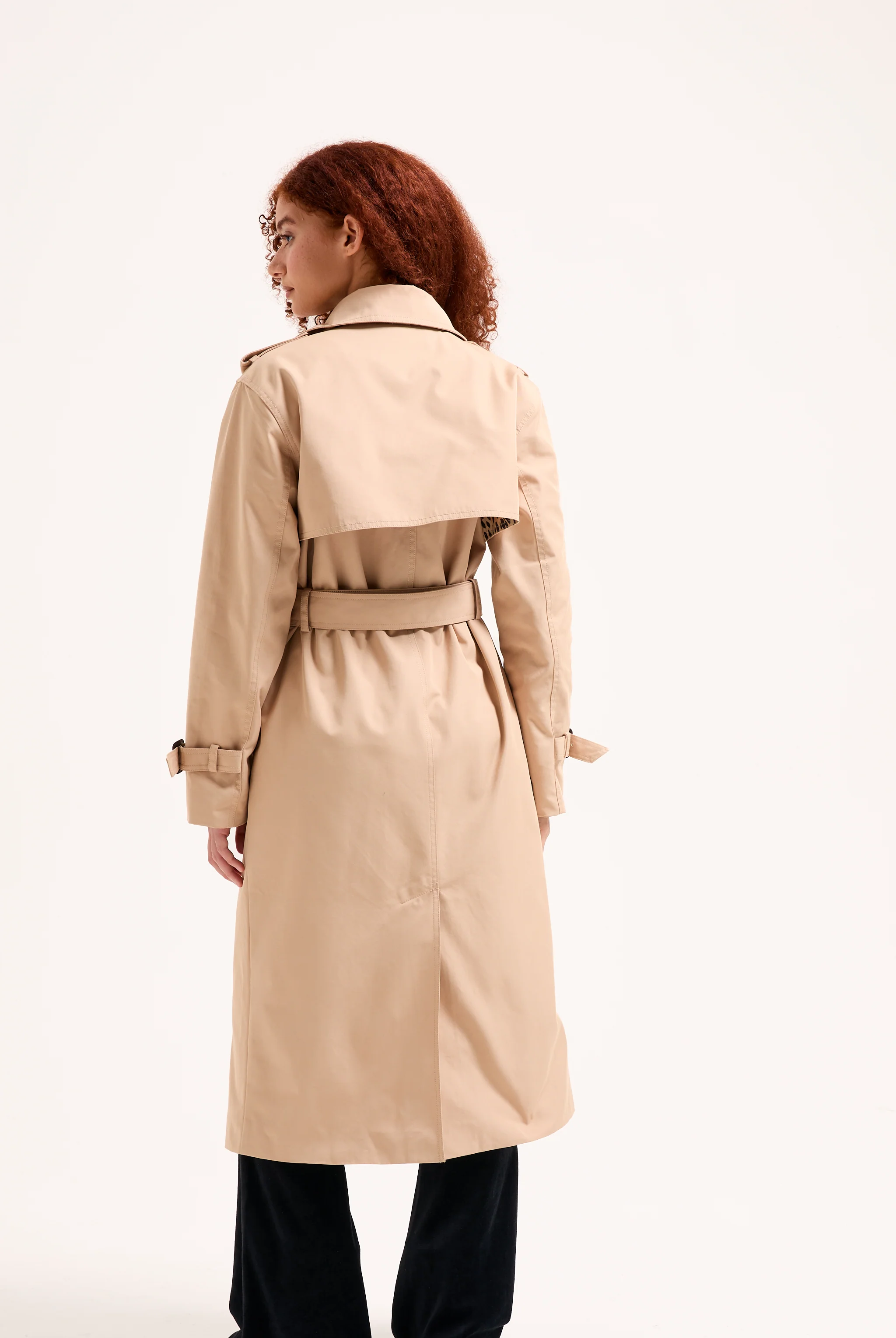 CAMEL COTTON TWILL TRENCH COAT - Image 6