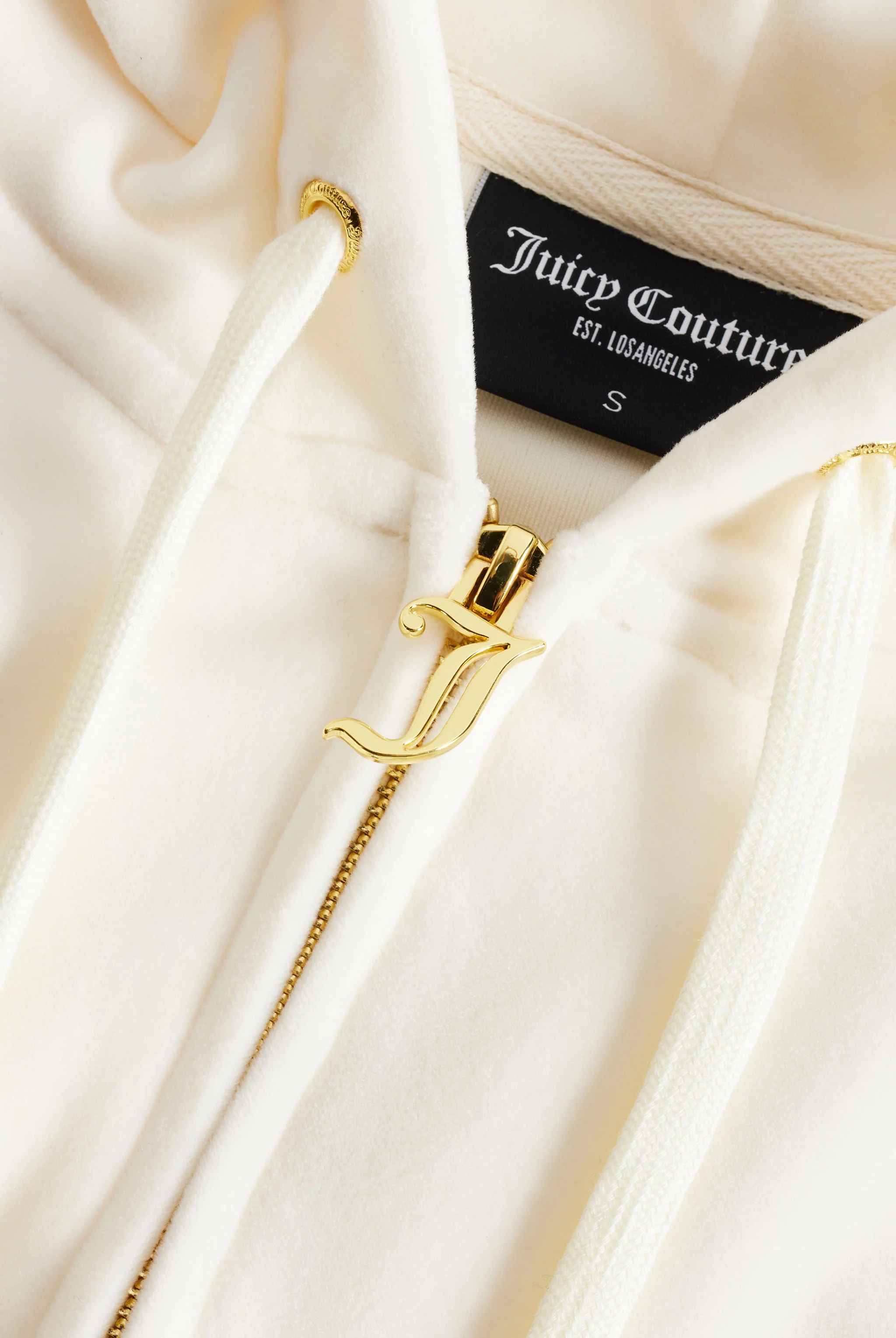 CREAM / GOLD CLASSIC VELOUR ROBERTSON HOODIE - Image 7