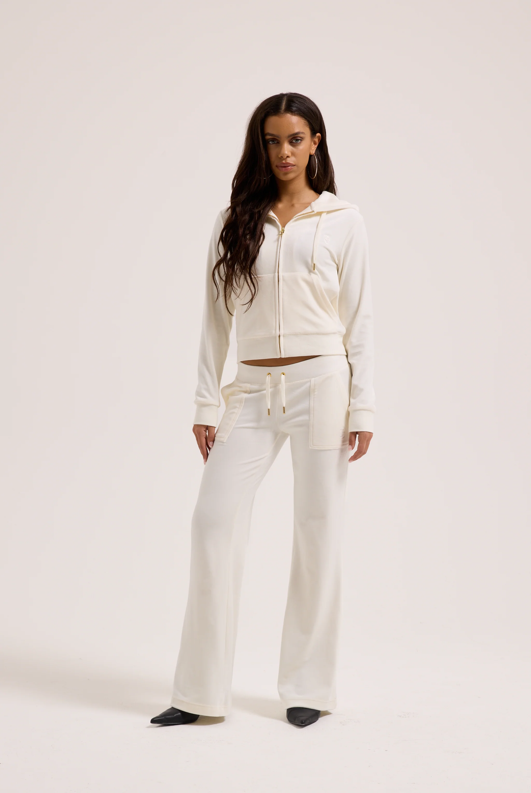 CREAM / GOLD CLASSIC VELOUR ROBERTSON HOODIE - Image 4