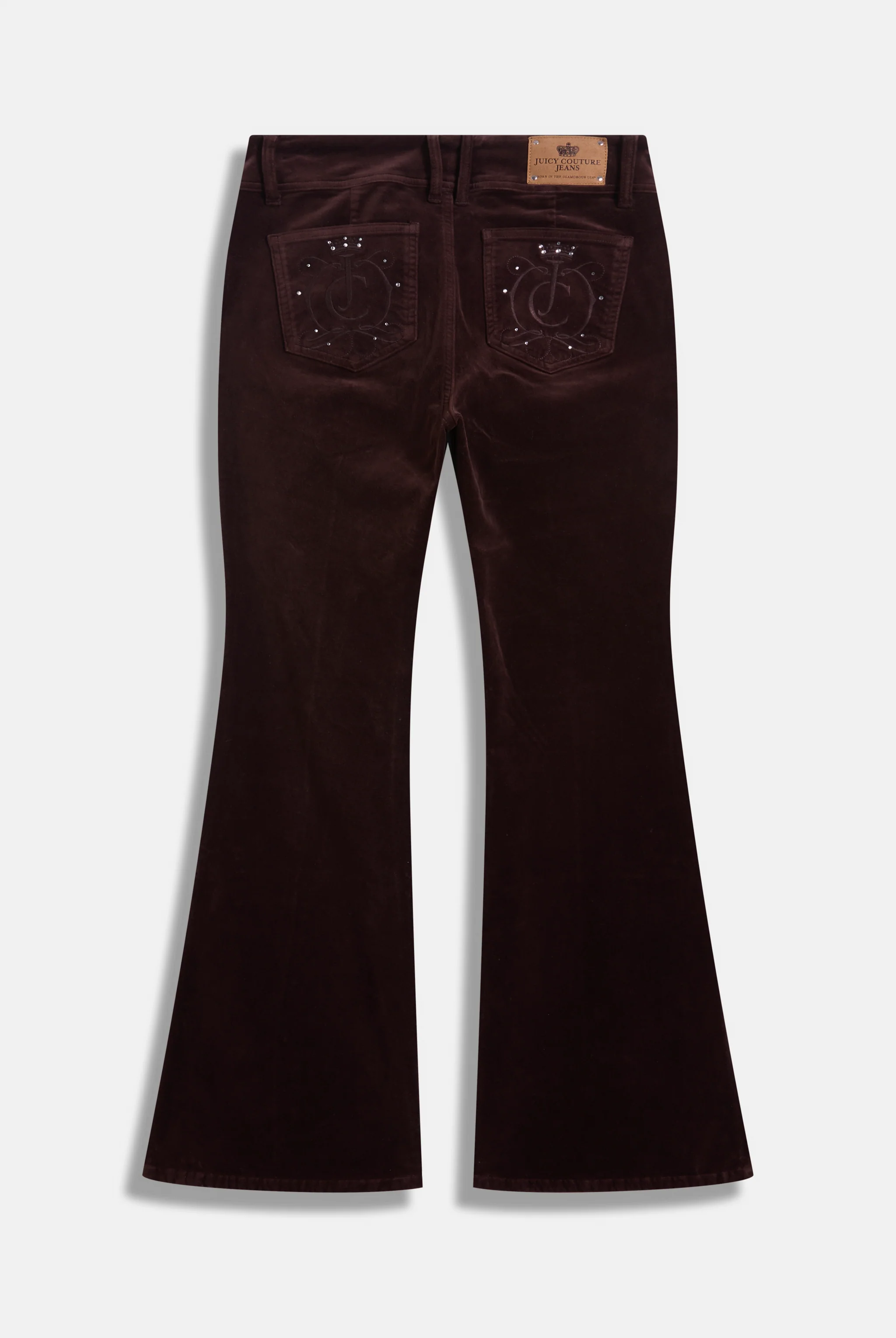 JAVA CREST VELOUR DENIM LOW RISE FLARE JEANS - Image 4