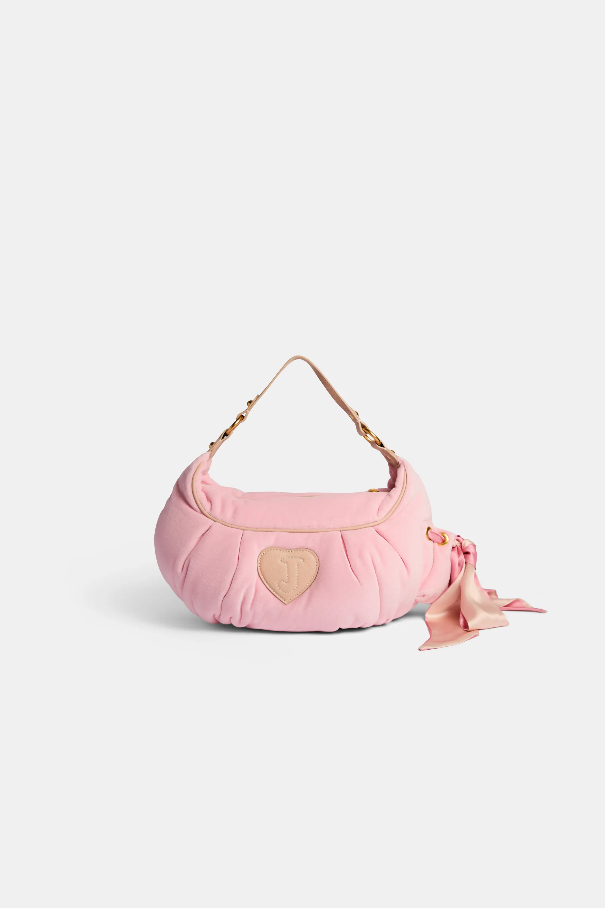 JUICY PINK CREST VELOUR HOBO BAG - Image 7