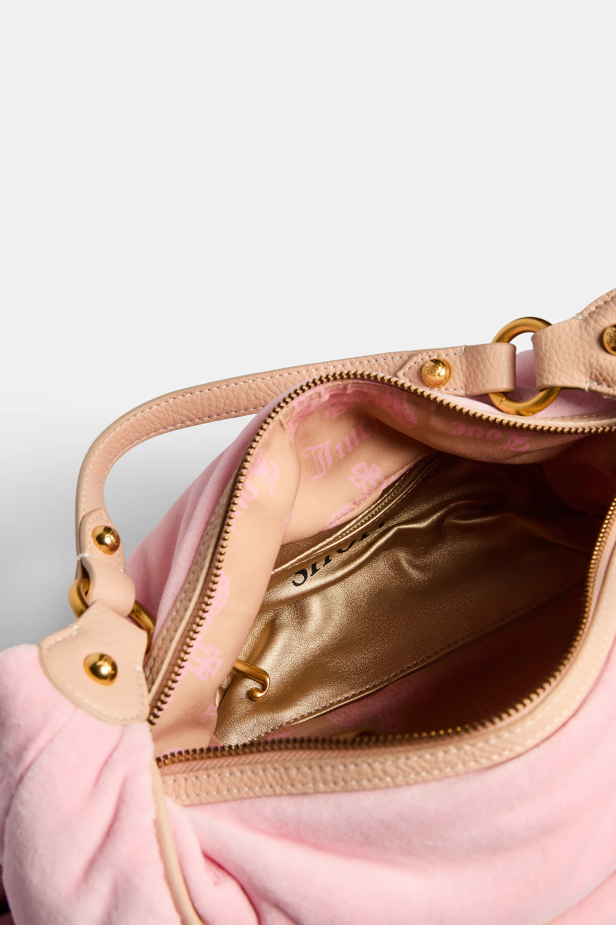JUICY PINK CREST VELOUR HOBO BAG - Image 8