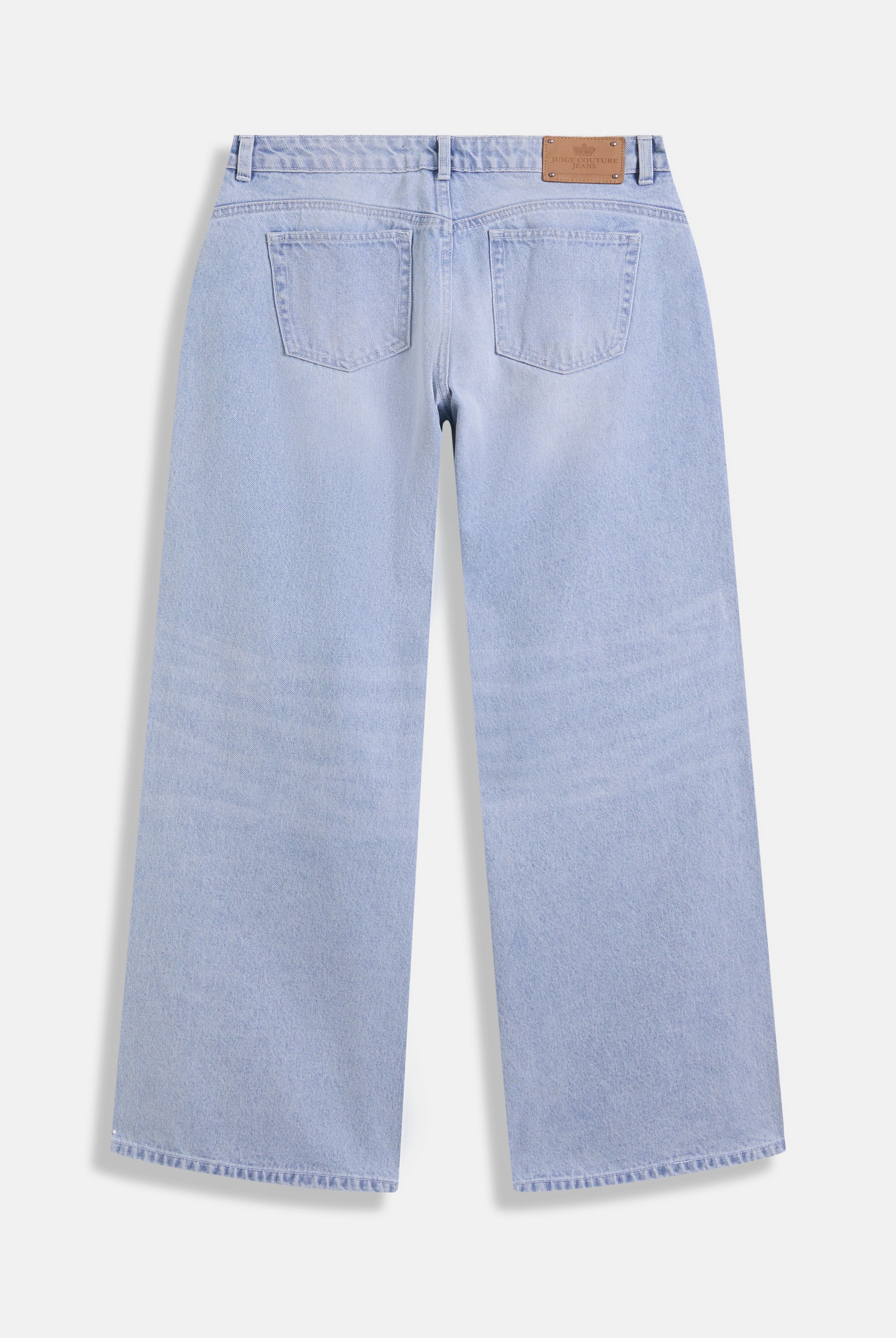 LIGHT WASH DIAMANTÉ WIDE LEG JEANS - Image 3