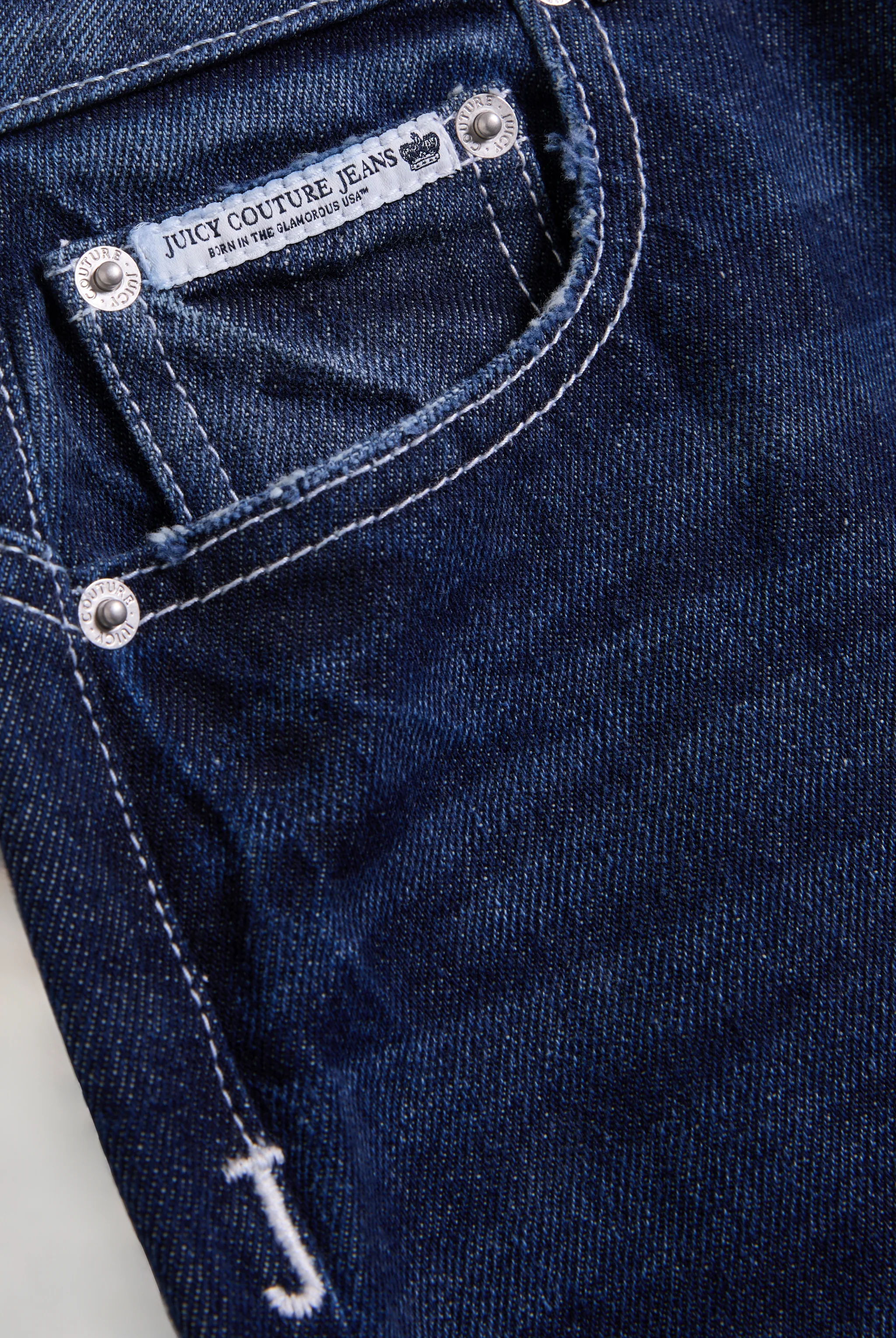 MID WASH DIAMANTÉ WIDE LEG JEANS - Image 5