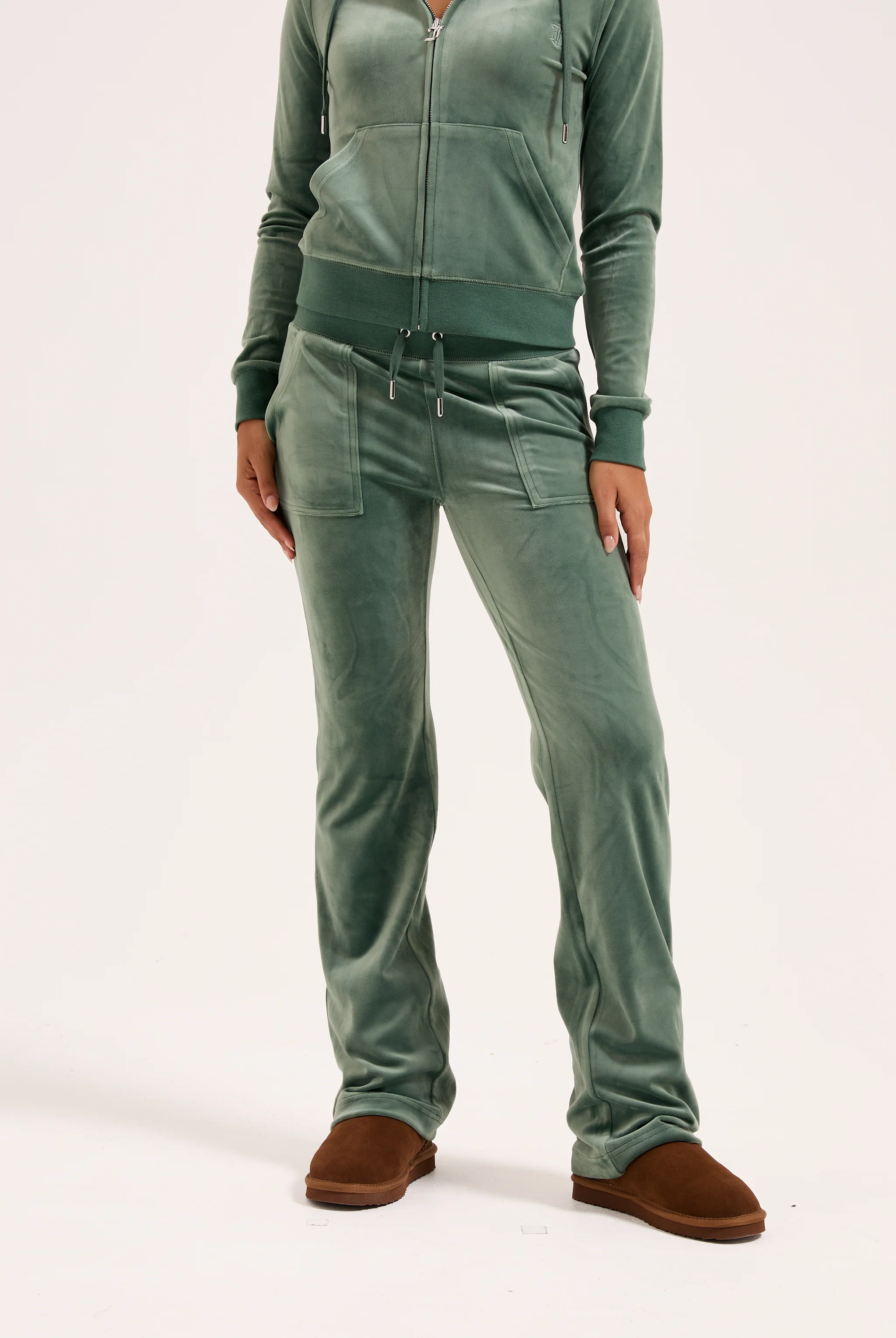 DUCK GREEN CLASSIC VELOUR DEL RAY POCKETED BOTTOMS - Image 6
