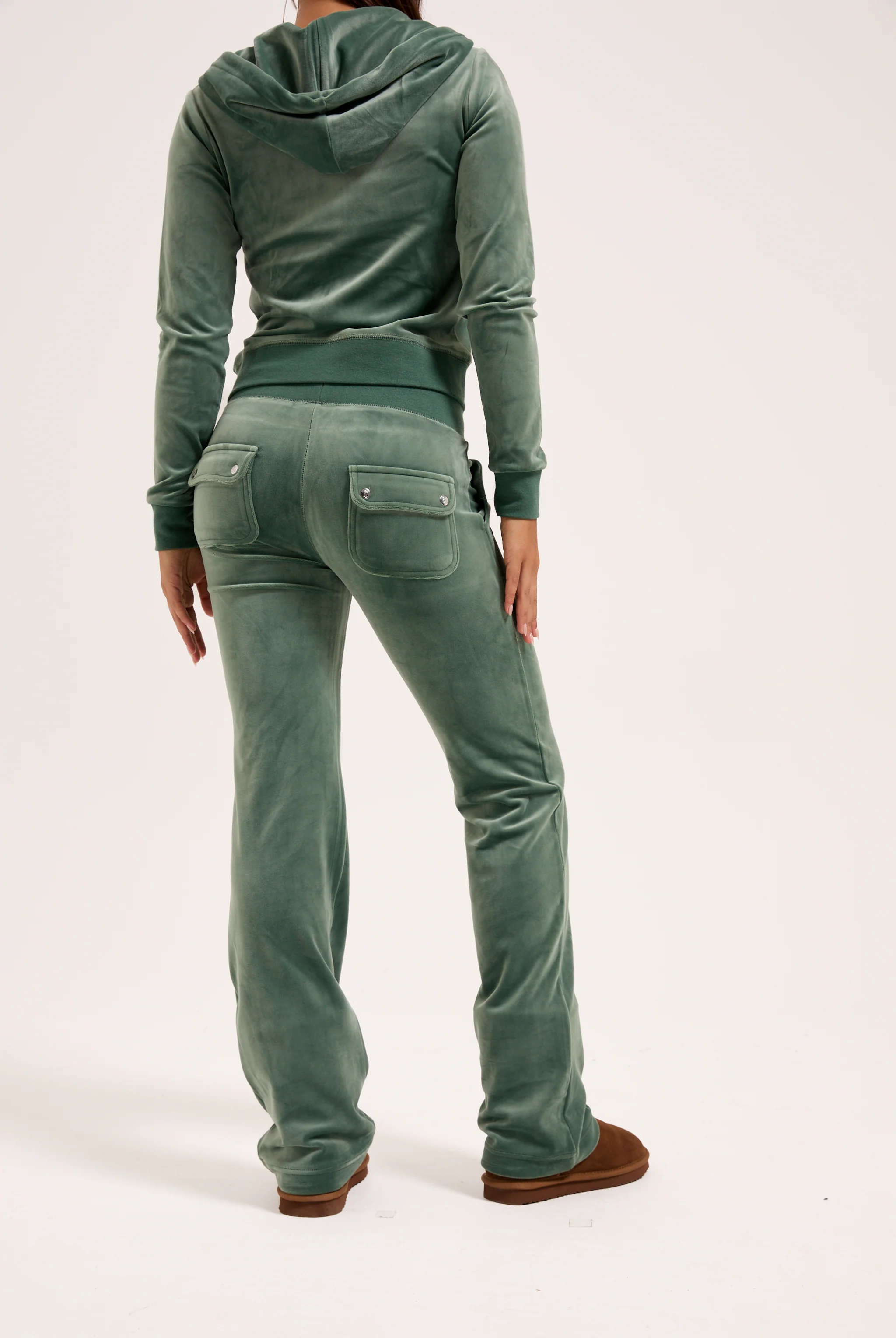 DUCK GREEN CLASSIC VELOUR DEL RAY POCKETED BOTTOMS - Image 9