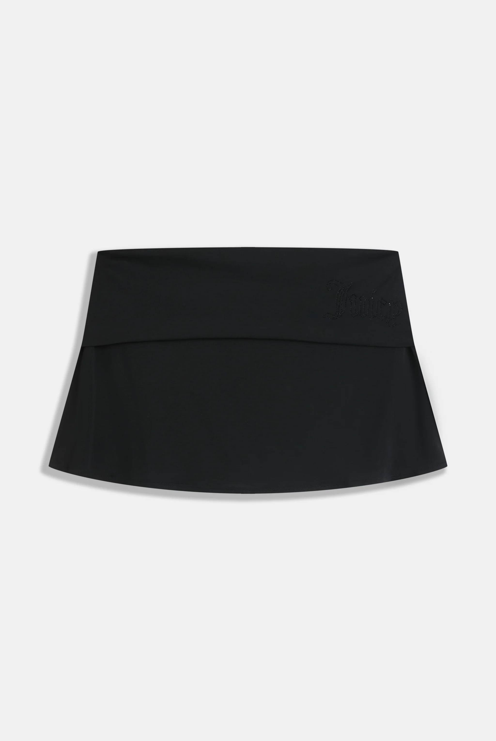 BLACK DIAMANTÉ ROLL DOWN SKIRT - Image 2