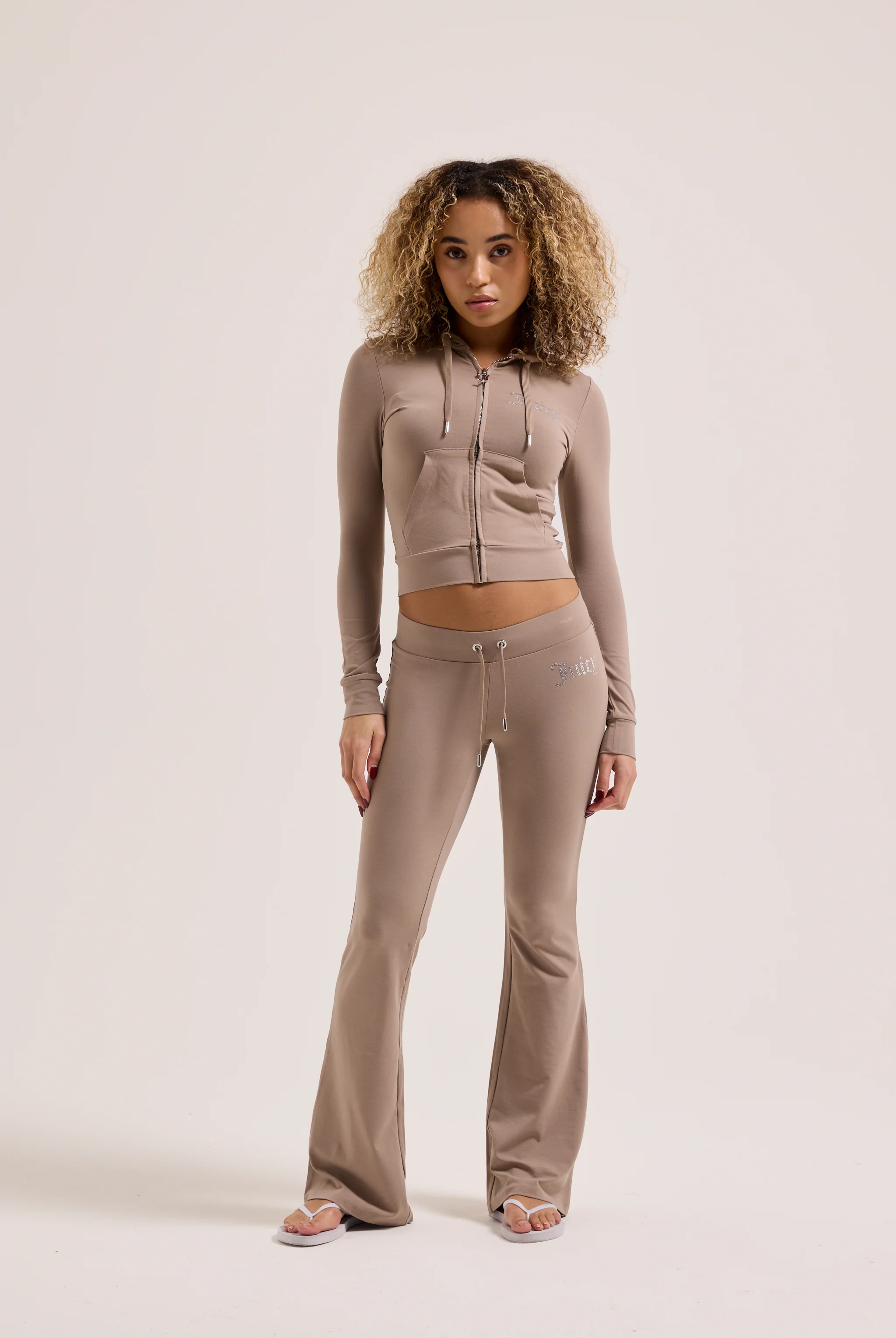 FUNGI DIAMANTÉ LUXURY JERSEY ZIP-THROUGH HOODIE - Image 3