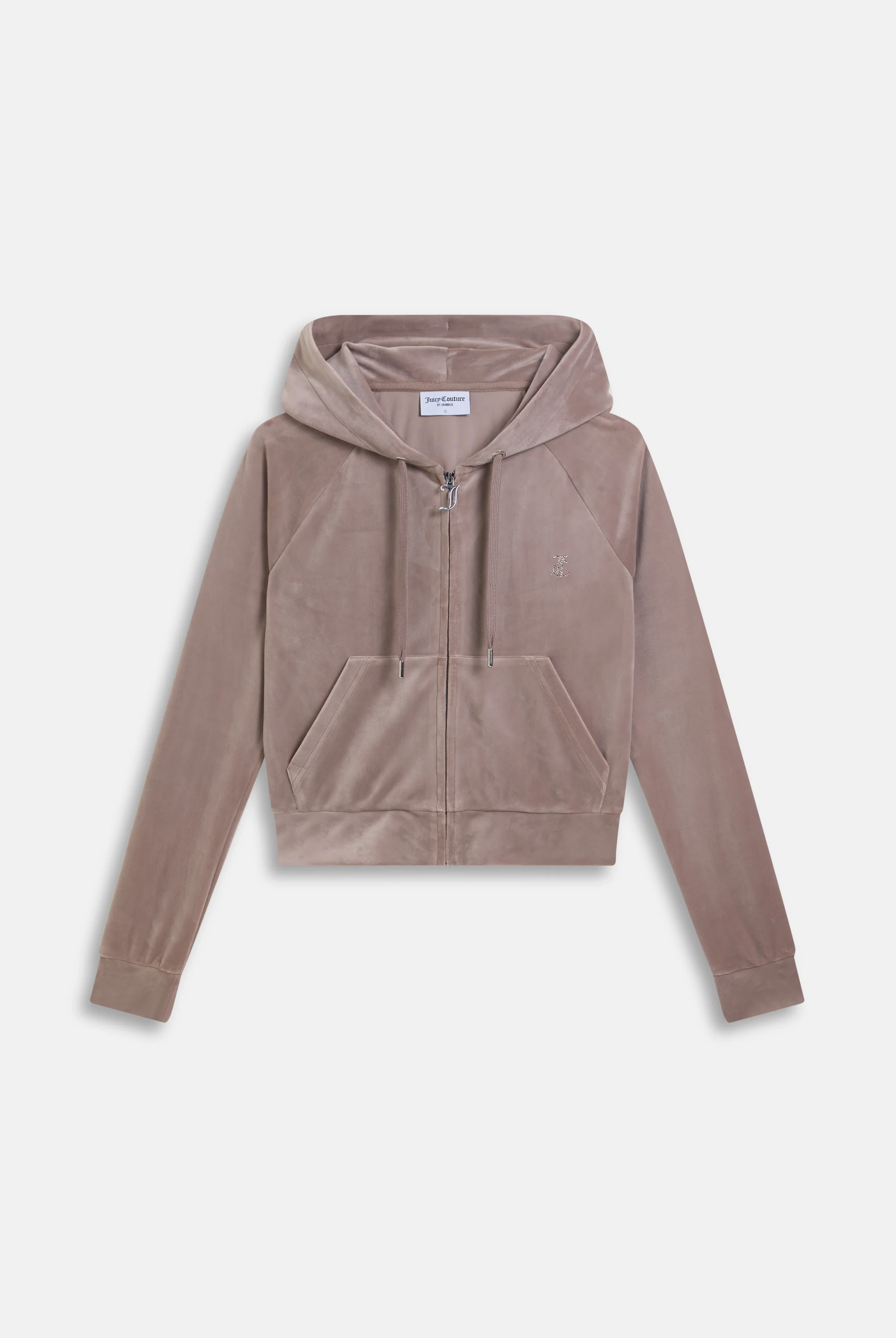 FUNGI OUTLINE DIAMANTÉ VELOUR ZIP-THROUGH HOODIE - Image 2