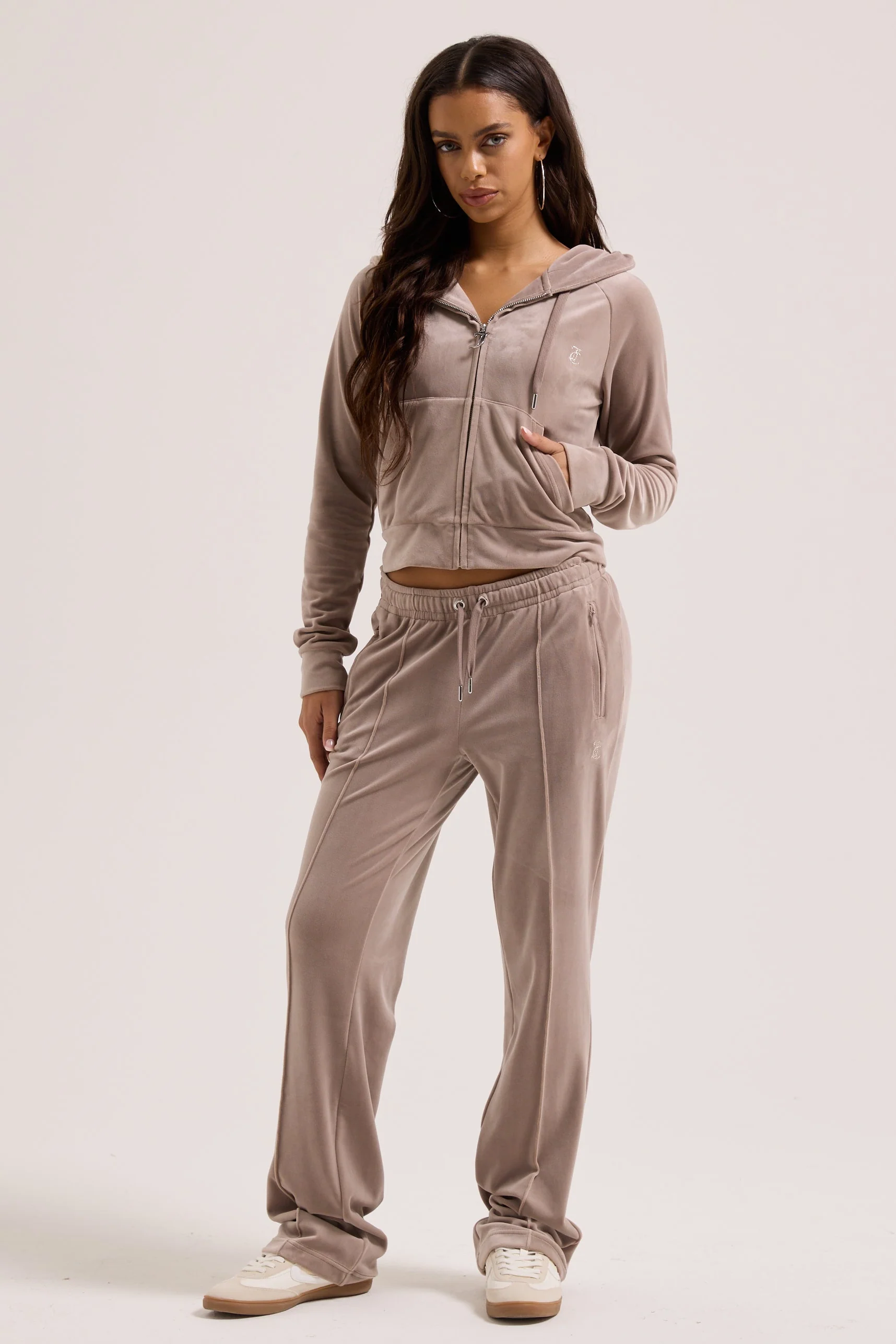 FUNGI OUTLINE DIAMANTÉ VELOUR ZIP-THROUGH HOODIE - Image 4
