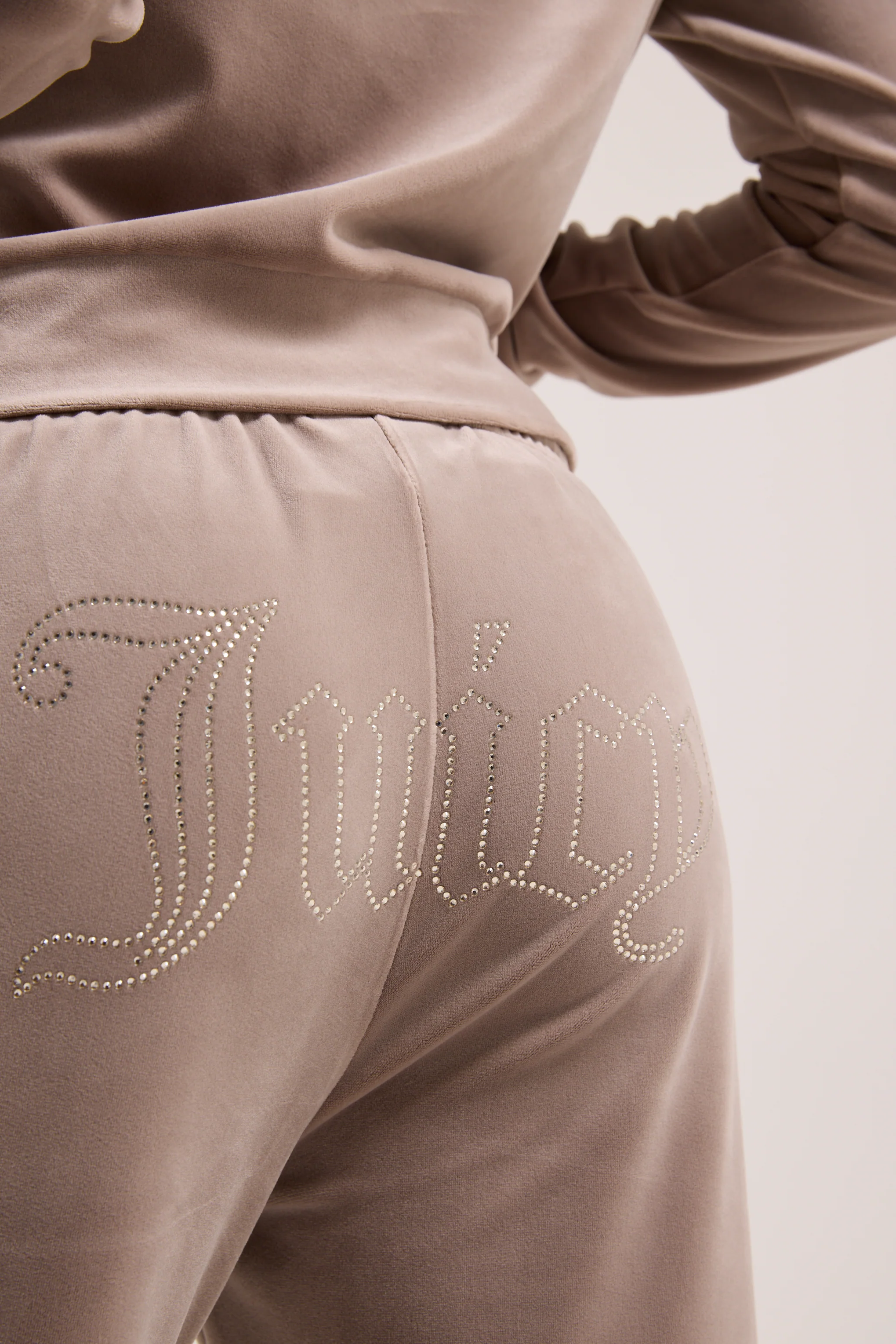 FUNGI VELOUR OUTLINE DIAMANTÉ TRACKSUIT BOTTOM - Image 3